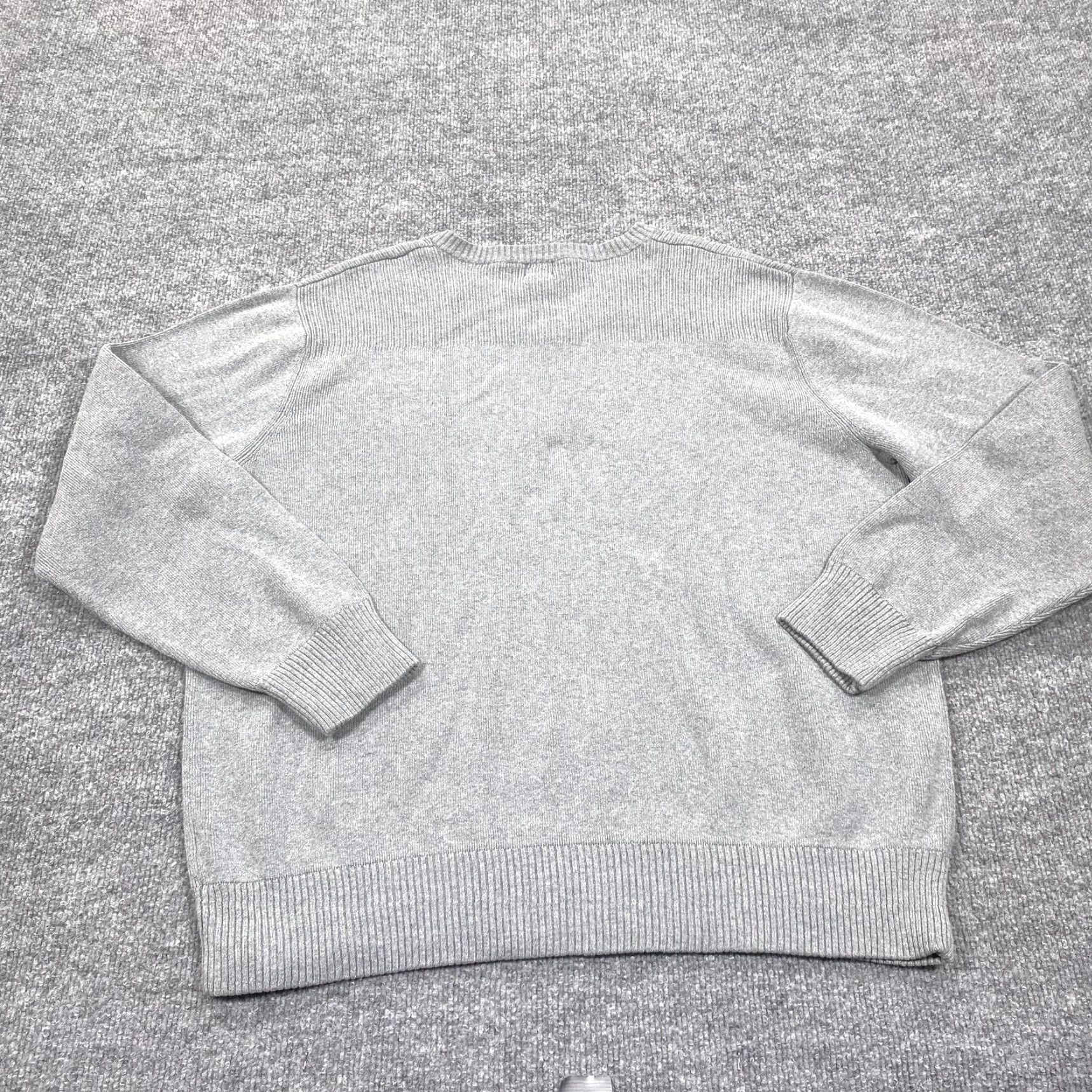 Levi's Levi's Mens Pullover V-Neck Sweater Gray Cotton Tight-Knit Logo Casual Large L/G Size US L / EU 52-54 / 3 - 3 Thumbnail