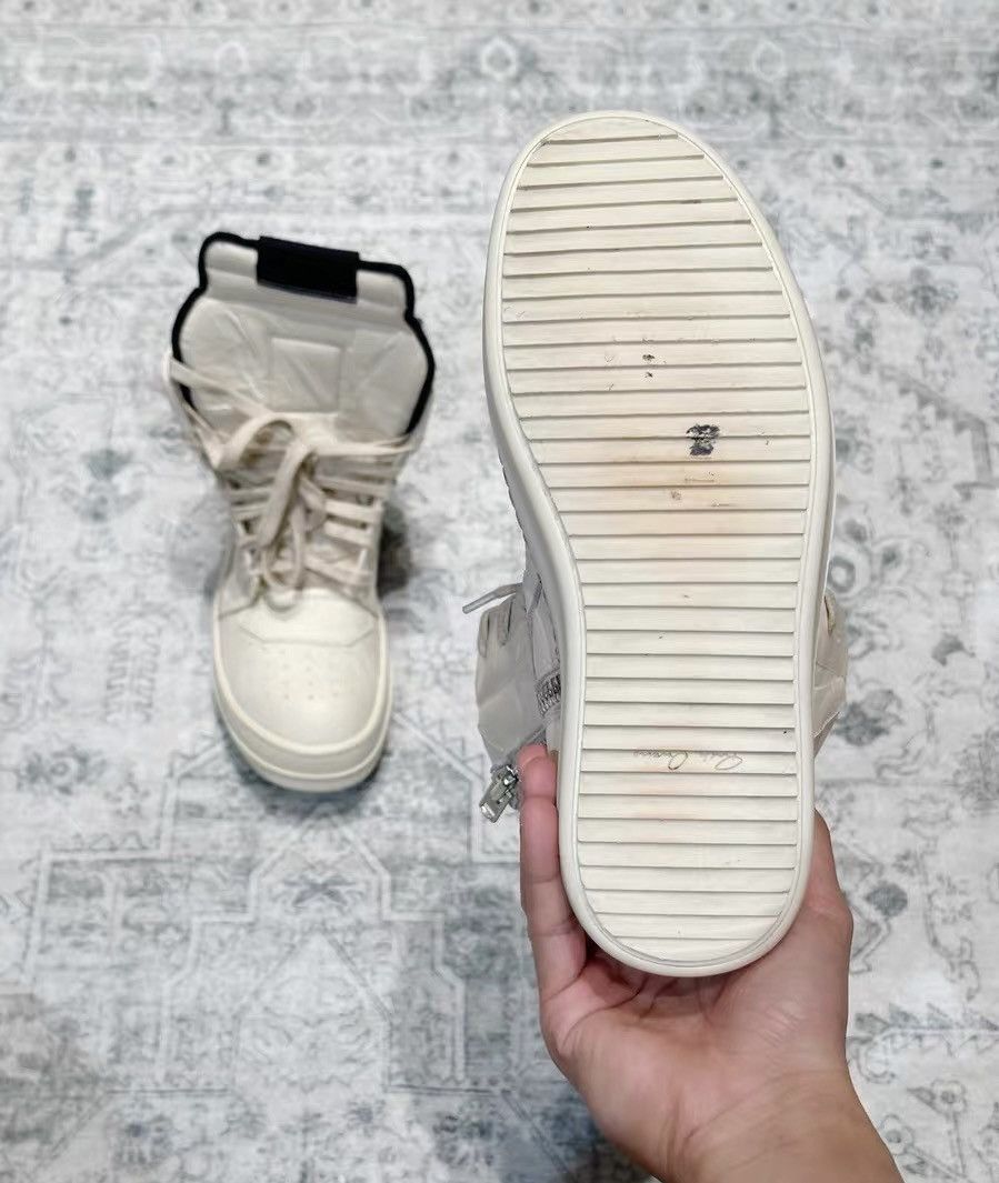 Rick Owens Rick Owens Geobasket milk white leather women's Size US 7 / IT 37 - 9 Thumbnail