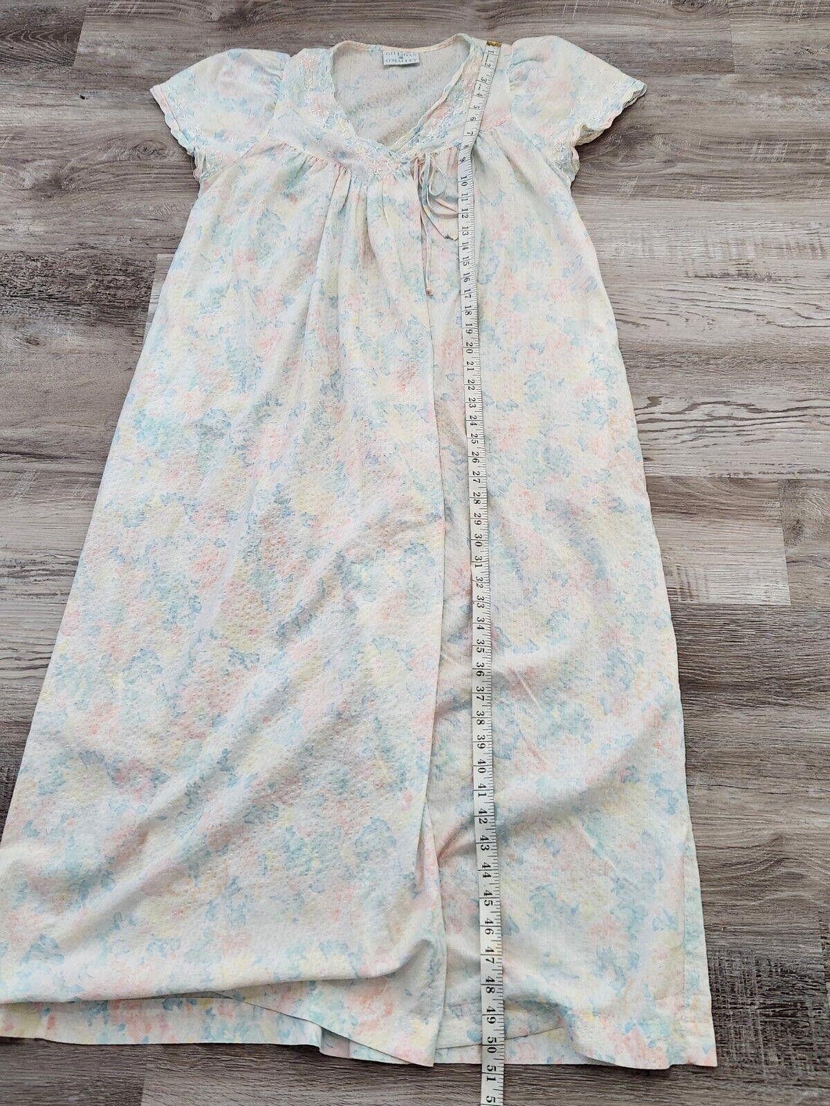 Designer Vintage Gilligan O'malley Nightgown Floral Pastel Short Size ONE SIZE - 6 Thumbnail