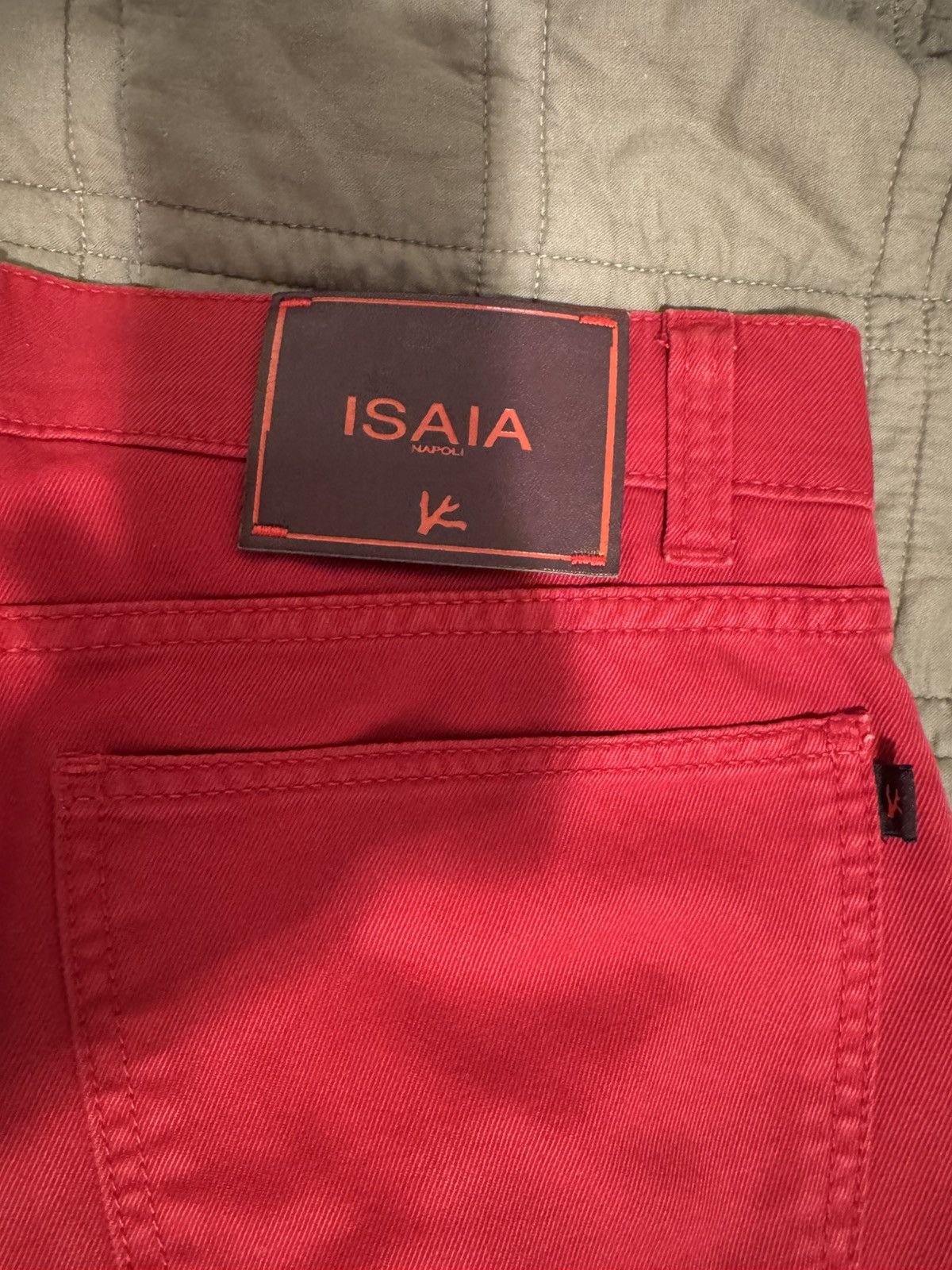 Isaia Red Button Fly Denim Jeans Size US 30 / EU 46 - 6 Thumbnail