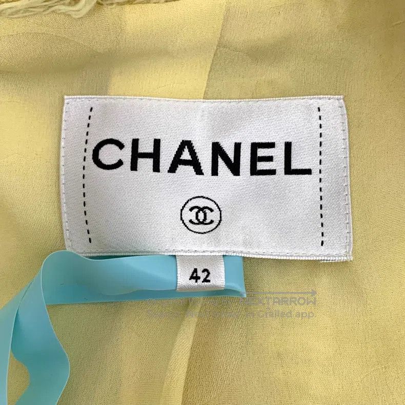 Chanel Chanel 21C yellow cotton single-breasted long-sleeved tass Size M / US 6-8 / IT 42-44 - 5 Thumbnail