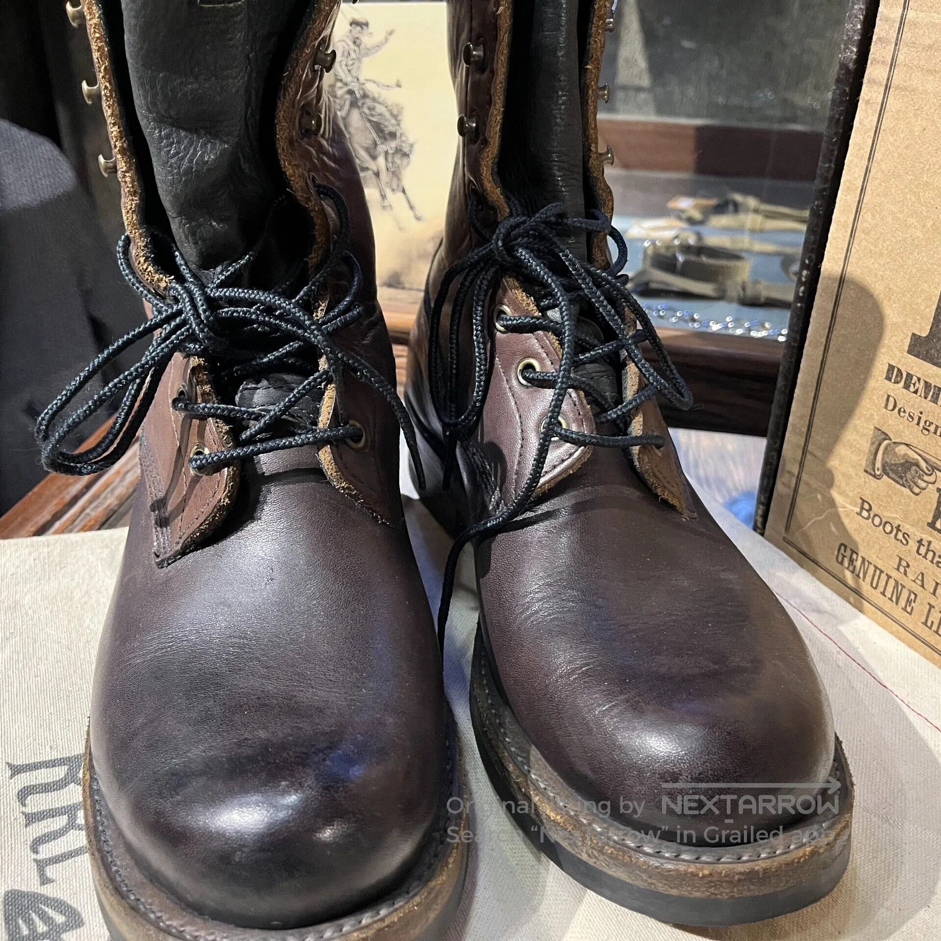 RRL Ralph Lauren vintage double rl leather work boots. Size US 9 / EU 42 - 3 Thumbnail