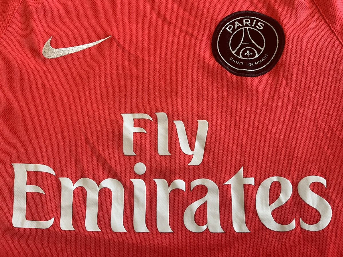 Nike PSG PARIS SAINT-GERMAIN FC NIKE 2014/2015,SOCCER JERSEY,Sz M Size US M / EU 48-50 / 2 - 3 Thumbnail