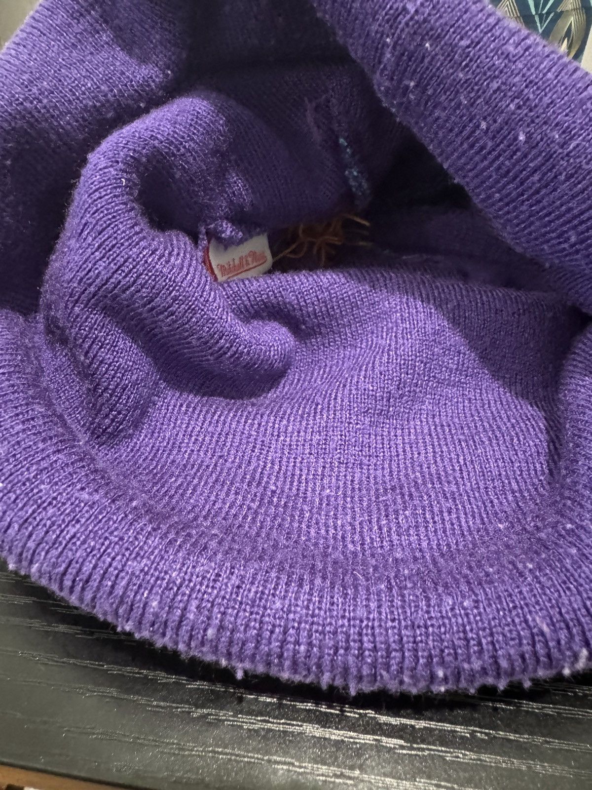 Vintage Vintage Charlotte Hornets Beanie Hat Purple and Teal pom pom Size ONE SIZE - 3 Thumbnail
