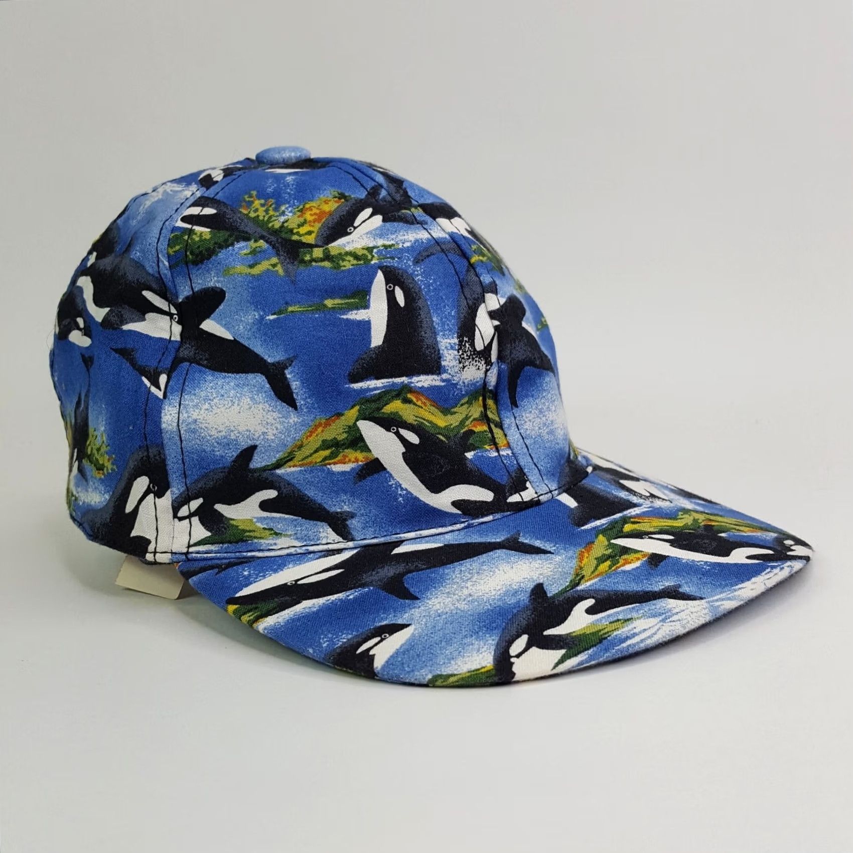 Vintage VINTAGE Infinity Chic Orca Killer Whale USA Made Snapback Hat Baseball Cap Animals Ocean Beach Adjustable Navy Blue Mens Snapback Hat Size ONE SIZE - 3 Thumbnail