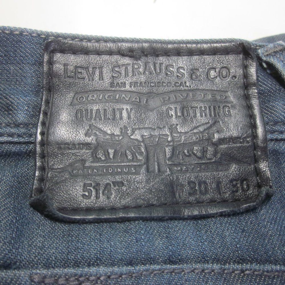 Levi's Levis 514 Slim Straight 30 X 30 Button Fly - Leather Trim o Size US 30 / EU 46 - 2 Thumbnail
