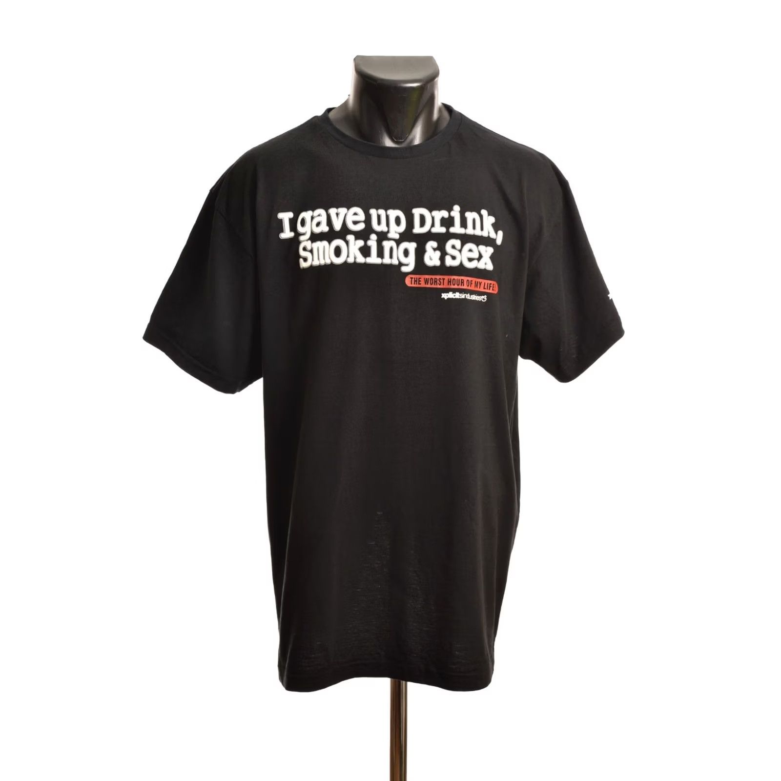 Industrie Xpicit Industries I Gave Up Drink Smoking Sex Humor T-Shirt Tee XXL Black Mens T-Shirt Short Sleeve 2XL Size US XXL / EU 58 / 5 - 2 Thumbnail
