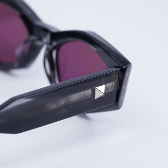 Valentino Valentino V-TRE VLS-101A Sunglasses Shiny Black Cat Eye Size ONE SIZE - 6 Thumbnail