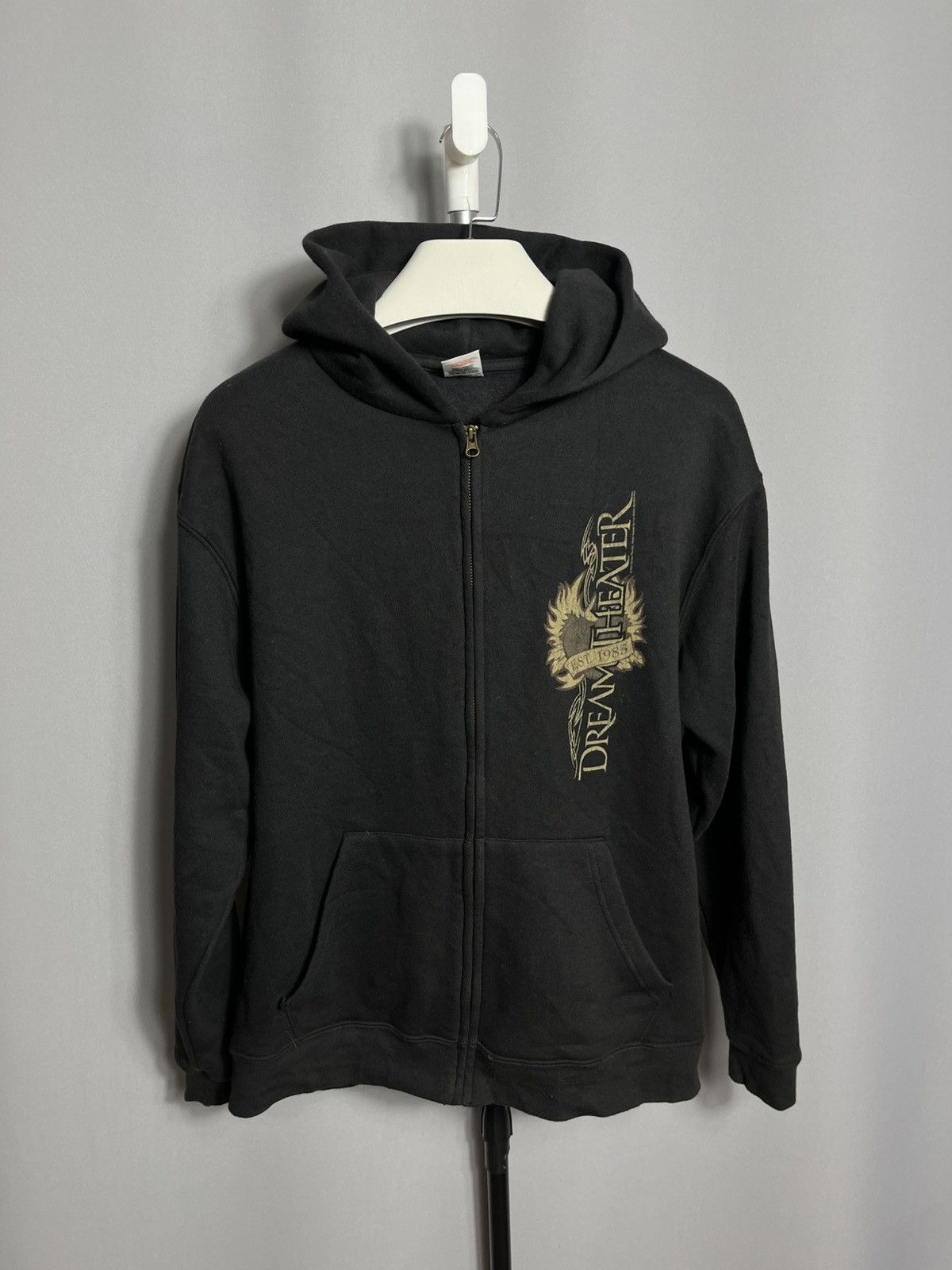 Fruit Of The Loom Dream Theater 2011 Skull Hoodie Black Rock Mens Full Zip Size US M / EU 48-50 / 2 - 2 Thumbnail