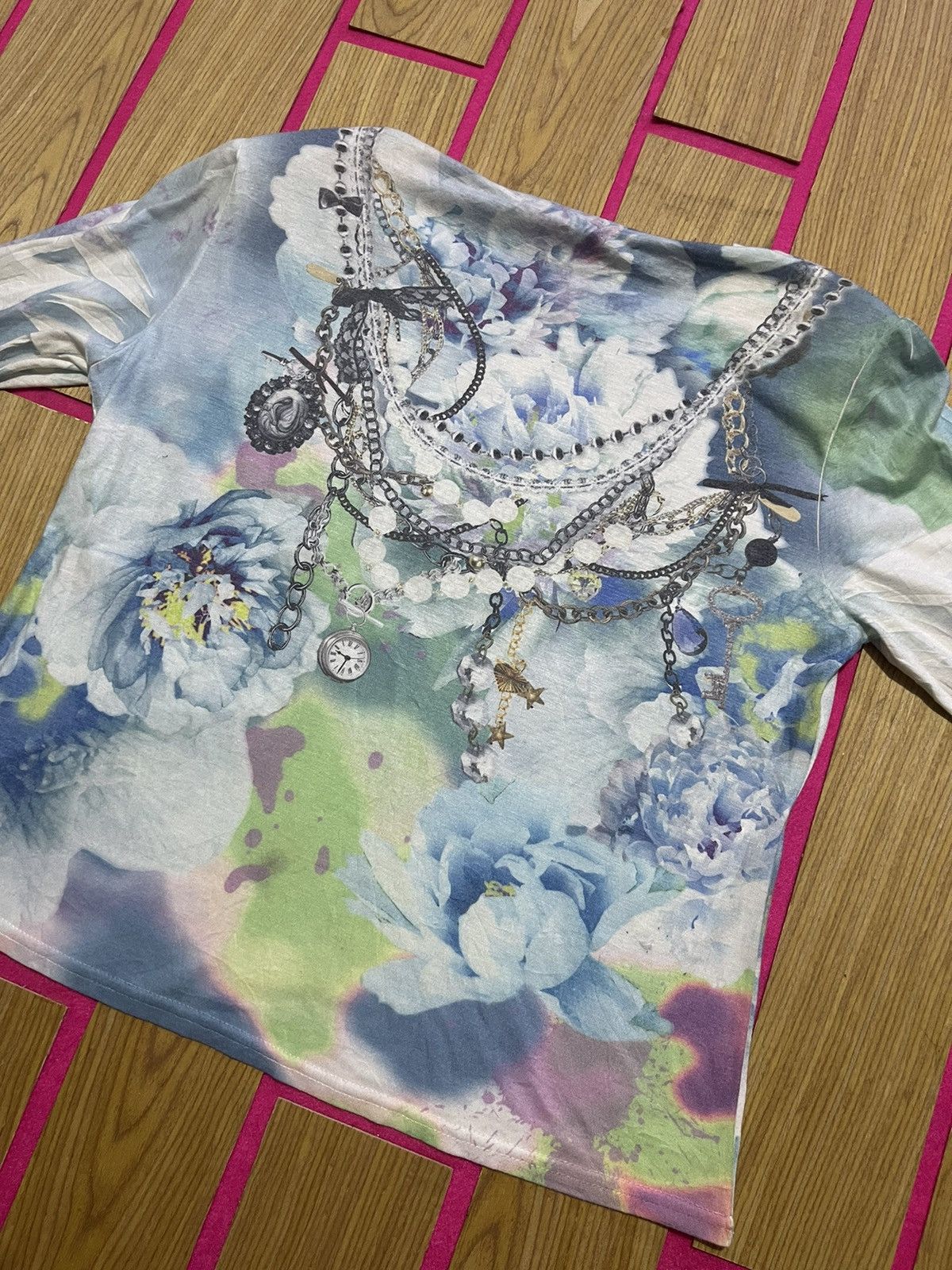 If Six Was Nine Y2K PICCOT long sleeve tshirt women LGB style Size M / US 6-8 / IT 42-44 - 6 Thumbnail