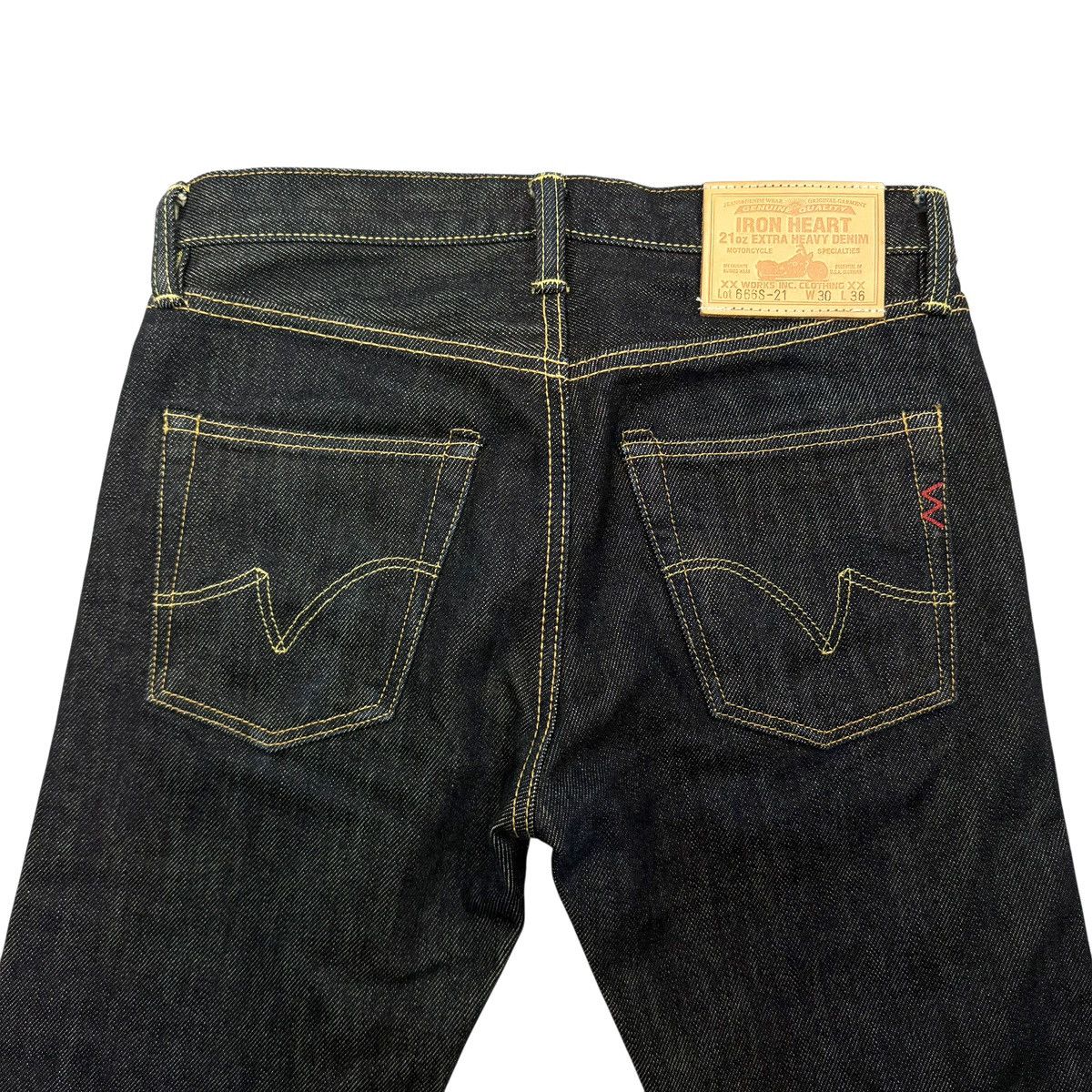 Iron Heart 21oz 666S Slim Straight Denim Jeans Size US 30 / EU 46 - 5 Thumbnail