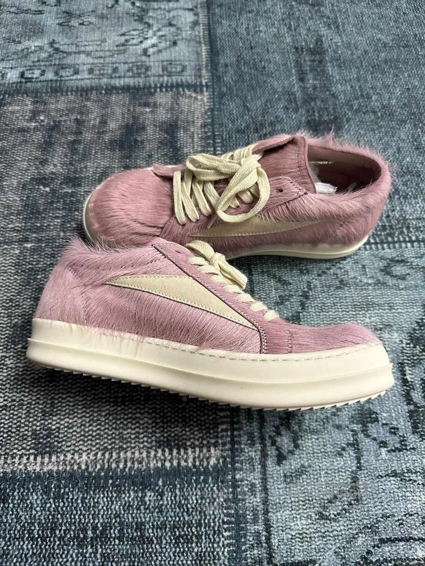 Rick Owens Pink Horsehair Shoes.