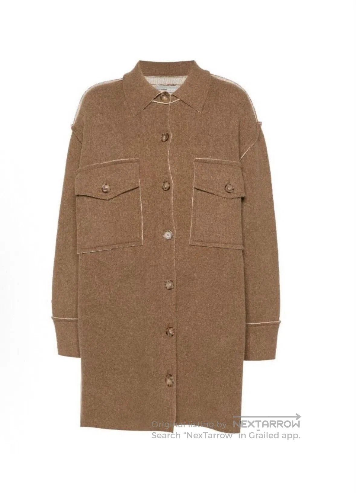 Stella McCartney Stella McCartney Brown Long Sleeve Coat. Size XS / US 0-2 / IT 36-38 - 1 Thumbnail