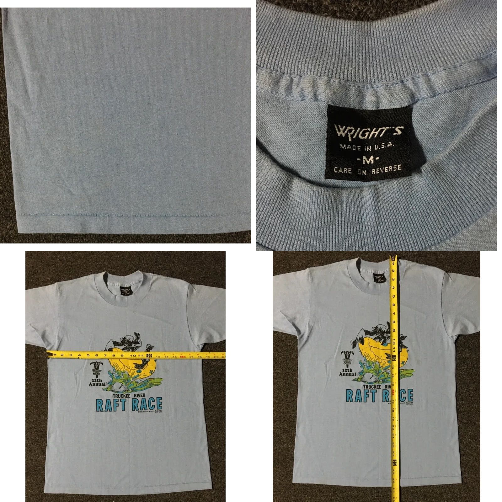 Vintage VINTAGE Shirt 80s Truckee River Raft Race Seals Blue S Men Graphic Tee Nickel? Size US S / EU 44-46 / 1 - 8 Thumbnail
