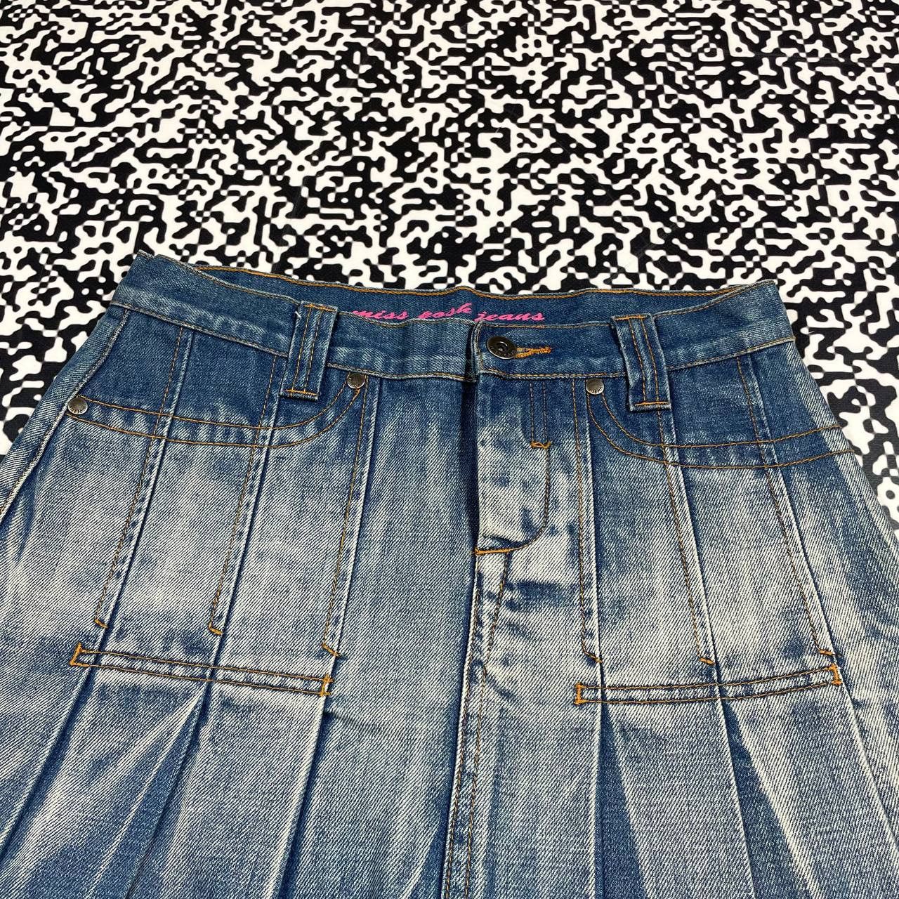 Japanese Brand Vintage Y2K Japanese Flared Retro Denim Mini Skirt 90s Style Size 27" / US 4 / IT 40 - 7 Thumbnail