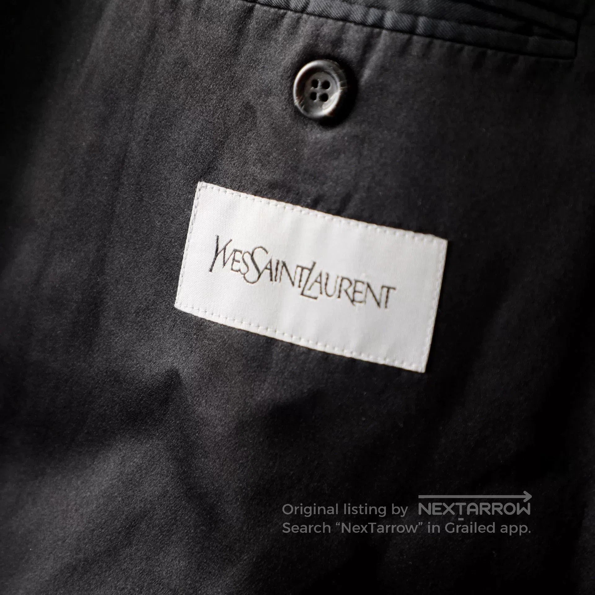 Yves Saint Laurent YSL Black Lapel Double. Size US S / EU 44-46 / 1 - 6 Thumbnail
