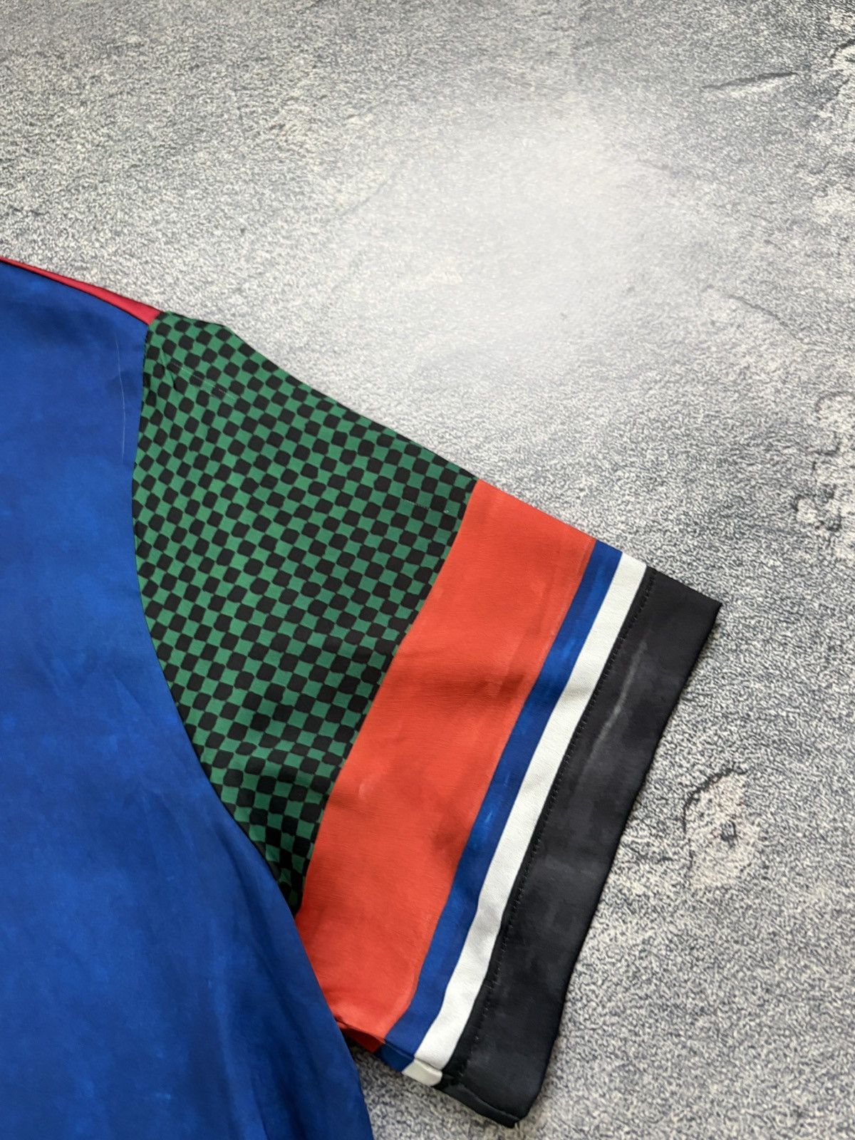 Sergio Tacchini Sergio Tacchini Camp Collar Shirt Colorblock Geometric Print Size US L / EU 52-54 / 3 - 11 Thumbnail