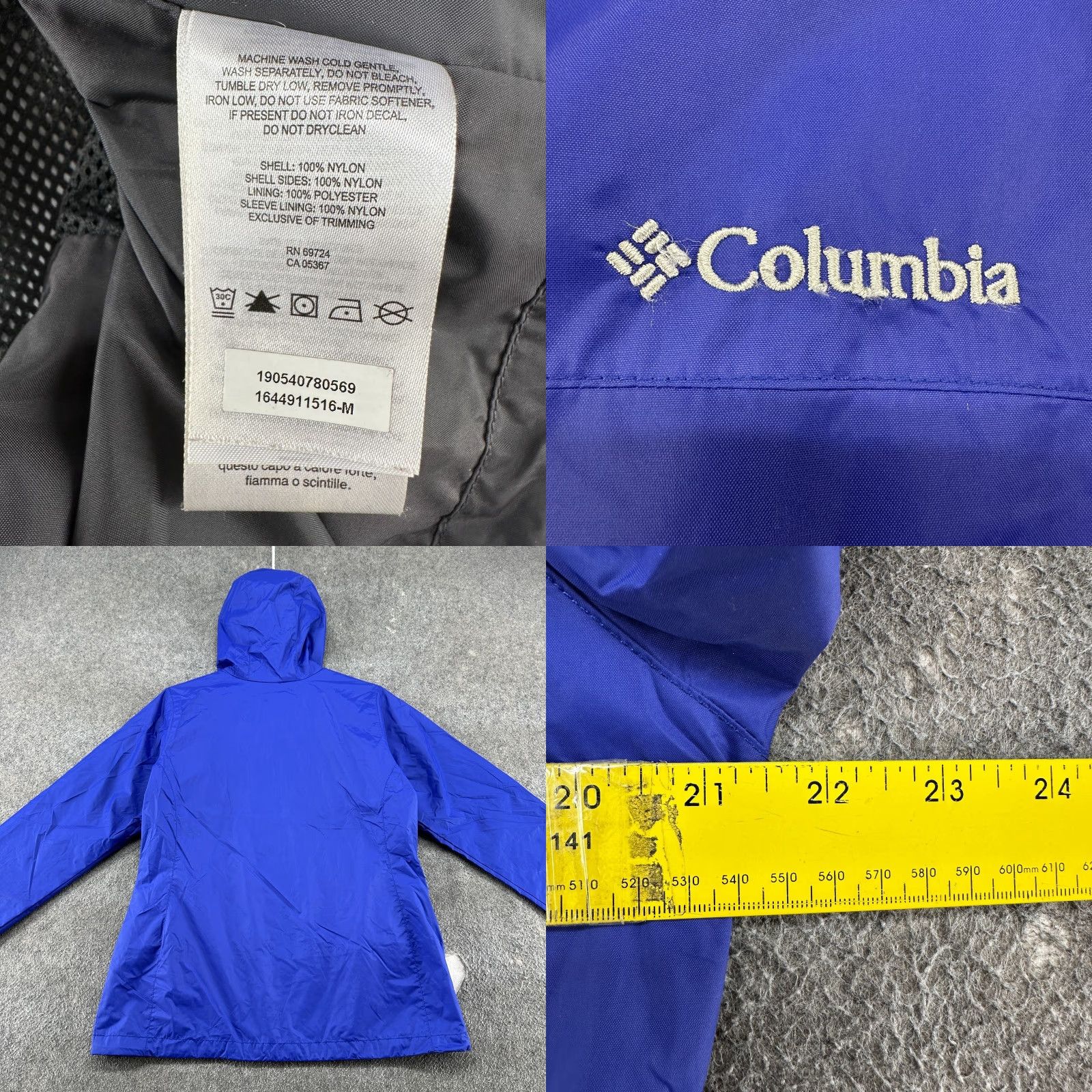 Rains Columbia Jacket Womens M Purple Hooded Full Zip Rain Coat Nylon Watertight II Size M / US 6-8 / IT 42-44 - 8 Thumbnail