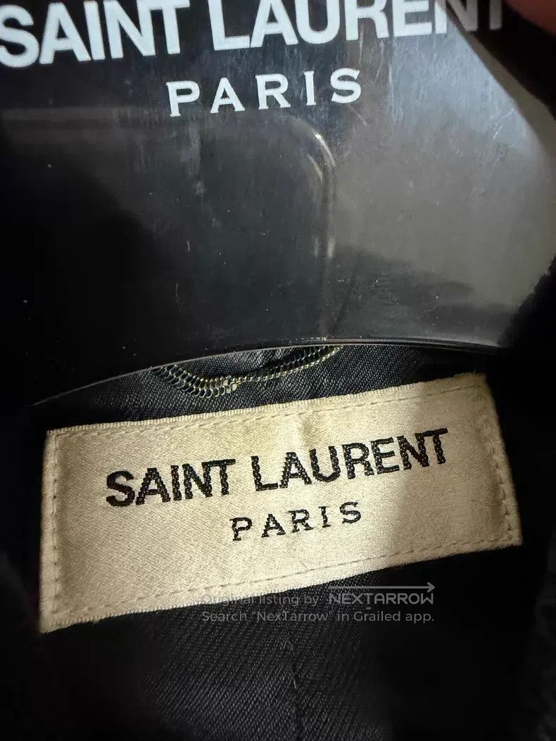 Saint Laurent Paris Saint Laurent Paris Black and White Wool Baseball Jacket Size US L / EU 52-54 / 3 - 3 Thumbnail