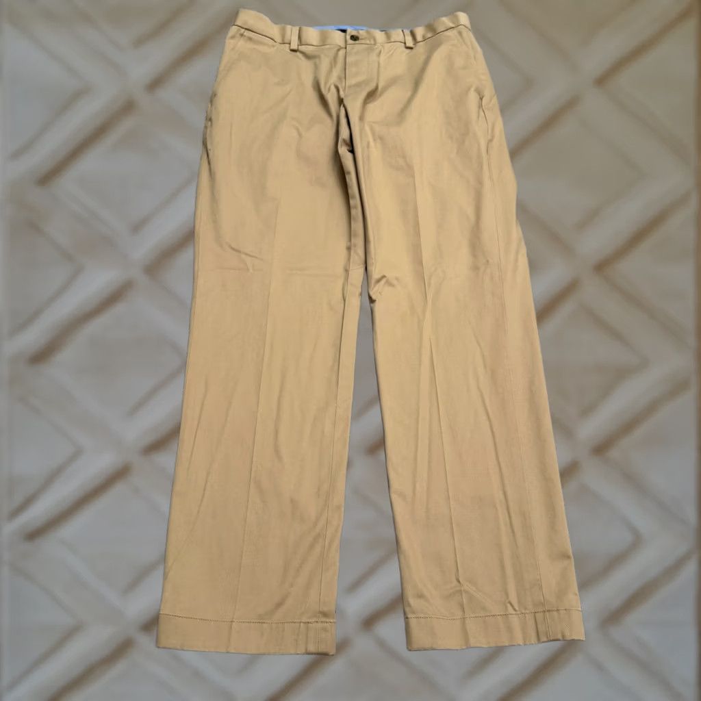 Brooks Brothers Brooks Brothers Advantage Milano Chino Pants Mens 33x30 Brown Straight Leg Chino Khaki Size US 33 - 1 Thumbnail