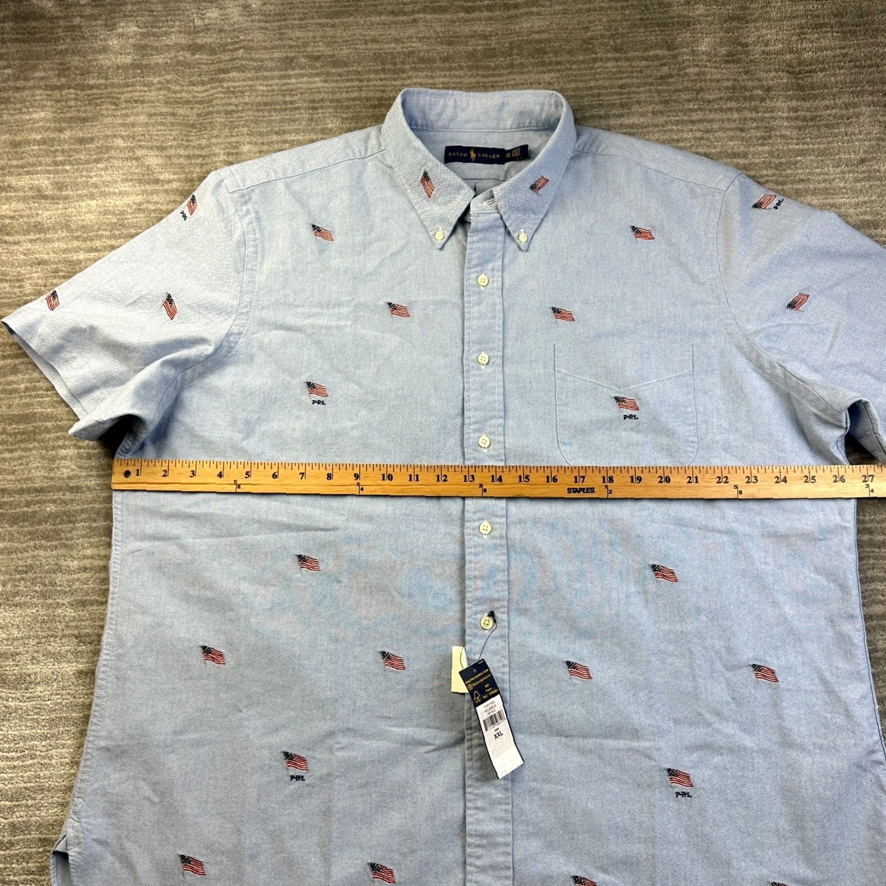Ralph Lauren NEW Ralph Lauren Shirt Mens 2XL Blue American Flag All Over Print Size US XXL / EU 58 / 5 - 8 Thumbnail
