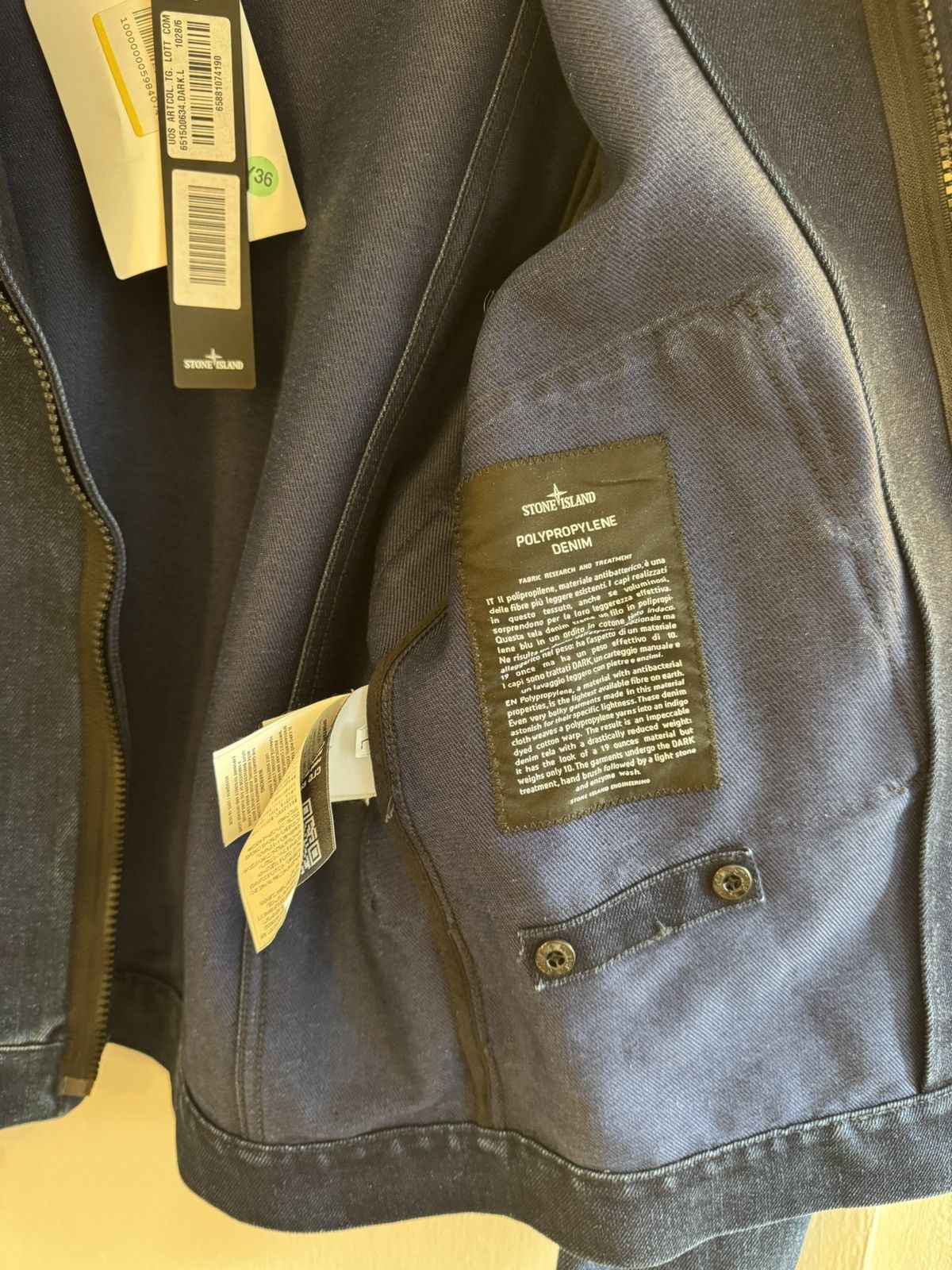 Stone Island Stone Island Polypropylene Denim Articulated Jacket sz L Size US L / EU 52-54 / 3 - 3 Thumbnail