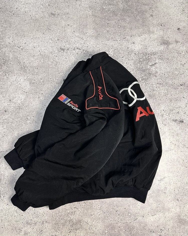 image of Vintage Audi Racing F1 Grand Prix Jacket Big Logo Nascar in Black, Men's (Size XL)