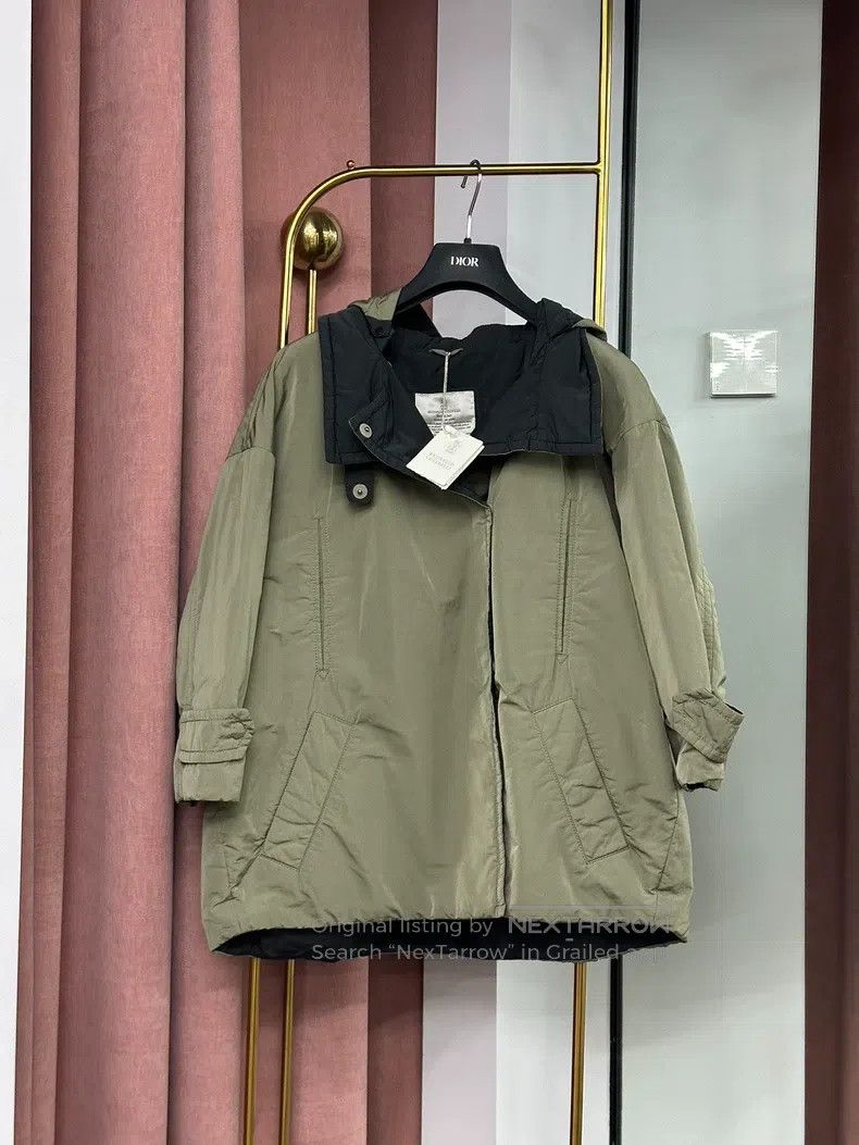 Brunello Cucinelli Brunello Cucinelli Green Removable Hood Jacket Size XS / US 0-2 / IT 36-38 - 2 Thumbnail