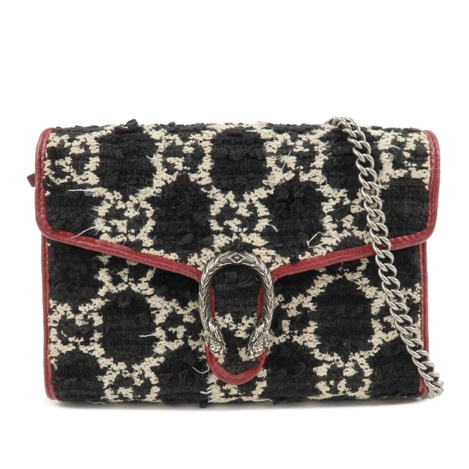 Gucci Gucci Dionysus Shoulder Bag Tweed Black Size ONE SIZE - 1 Thumbnail