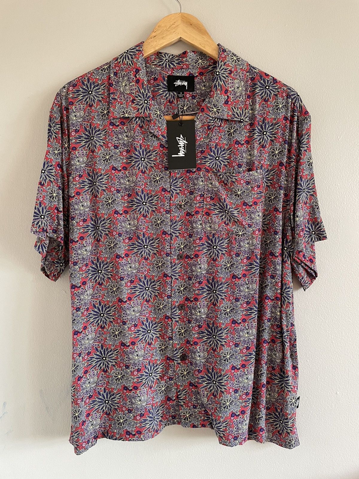 image of Stussy NWT S/s20 Floral Print Shirt, Men's (Size Small)