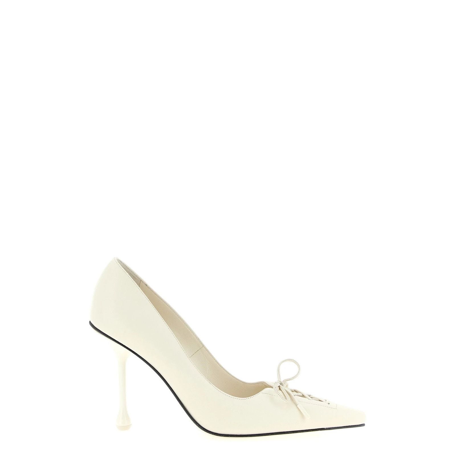 JIMMY CHOO Scarlett White Leather 95mm Heel Pumps New & Auth