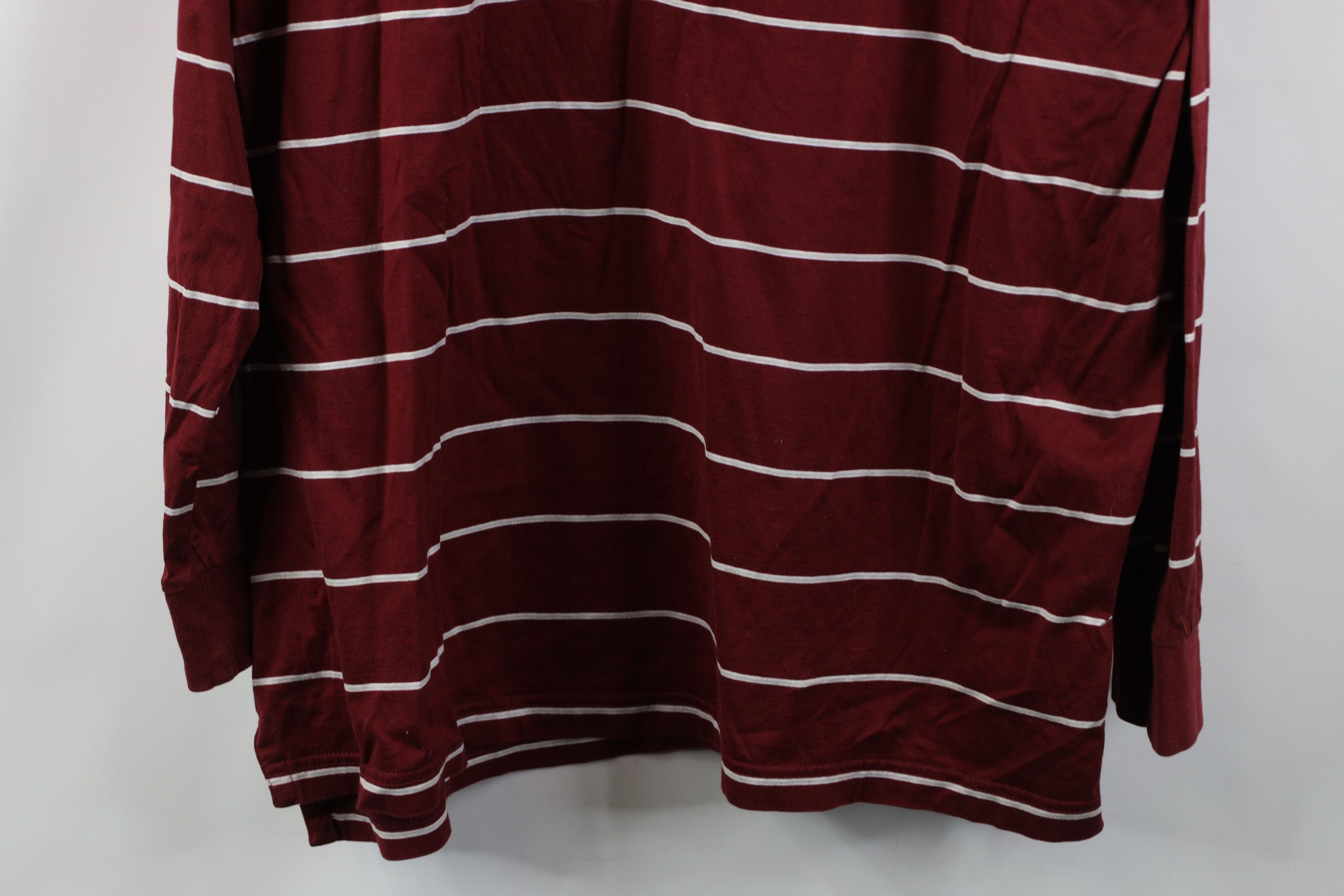 Vintage Vintage 90s Streetwear Striped Long Sleeve Golf Polo Red Size US XL / EU 56 / 4 - 3 Thumbnail