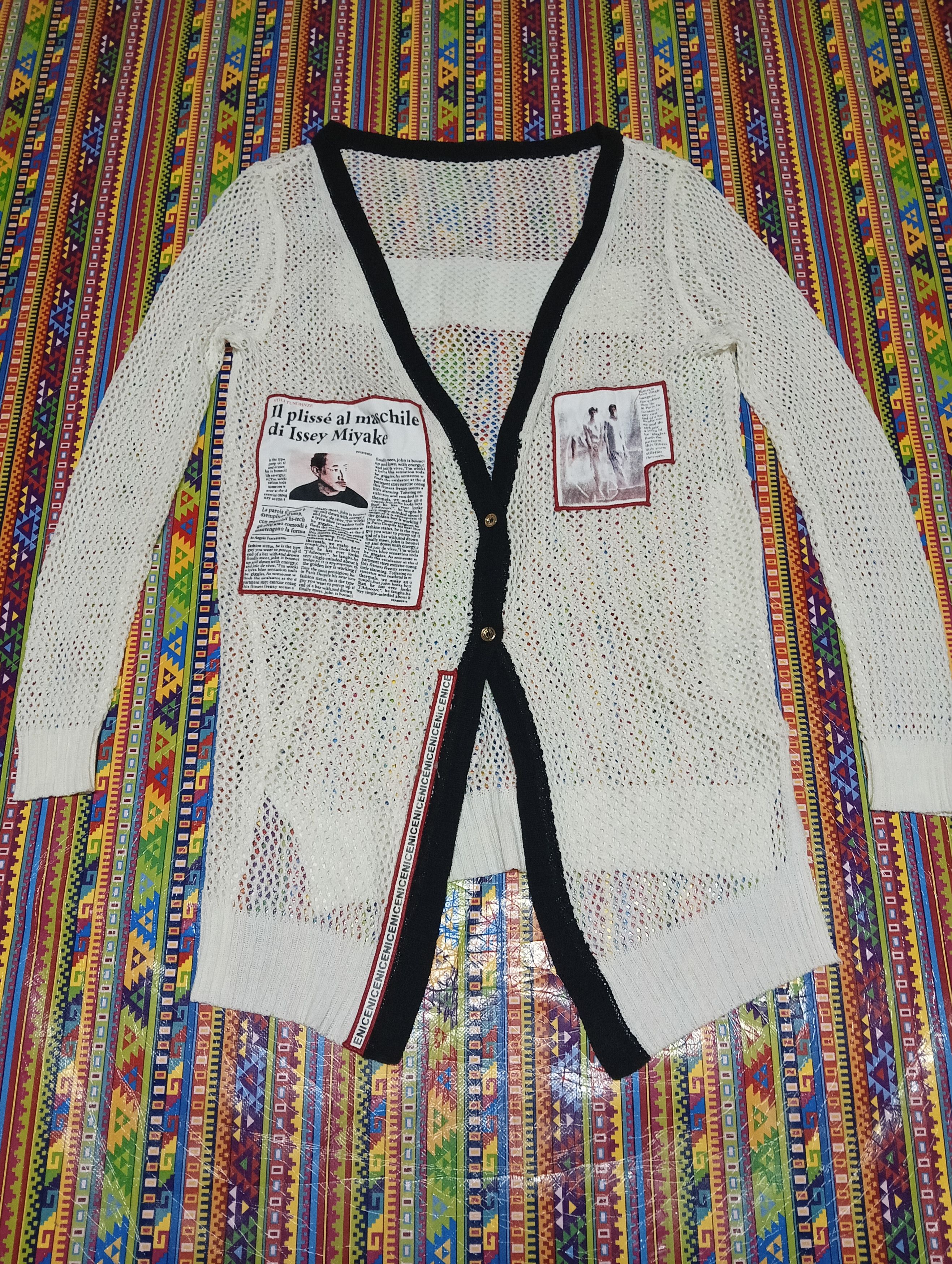 Designer × Japanese Brand max martin patches issey miyake cardigan net Size M / US 6-8 / IT 42-44 - 1 Thumbnail