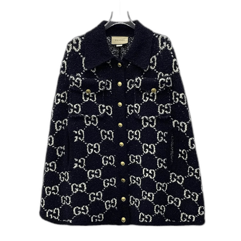 Gucci Gucci Cosmogonie Black Logo Cape Coat Size US XS / EU 42 / 0 - 1 Thumbnail