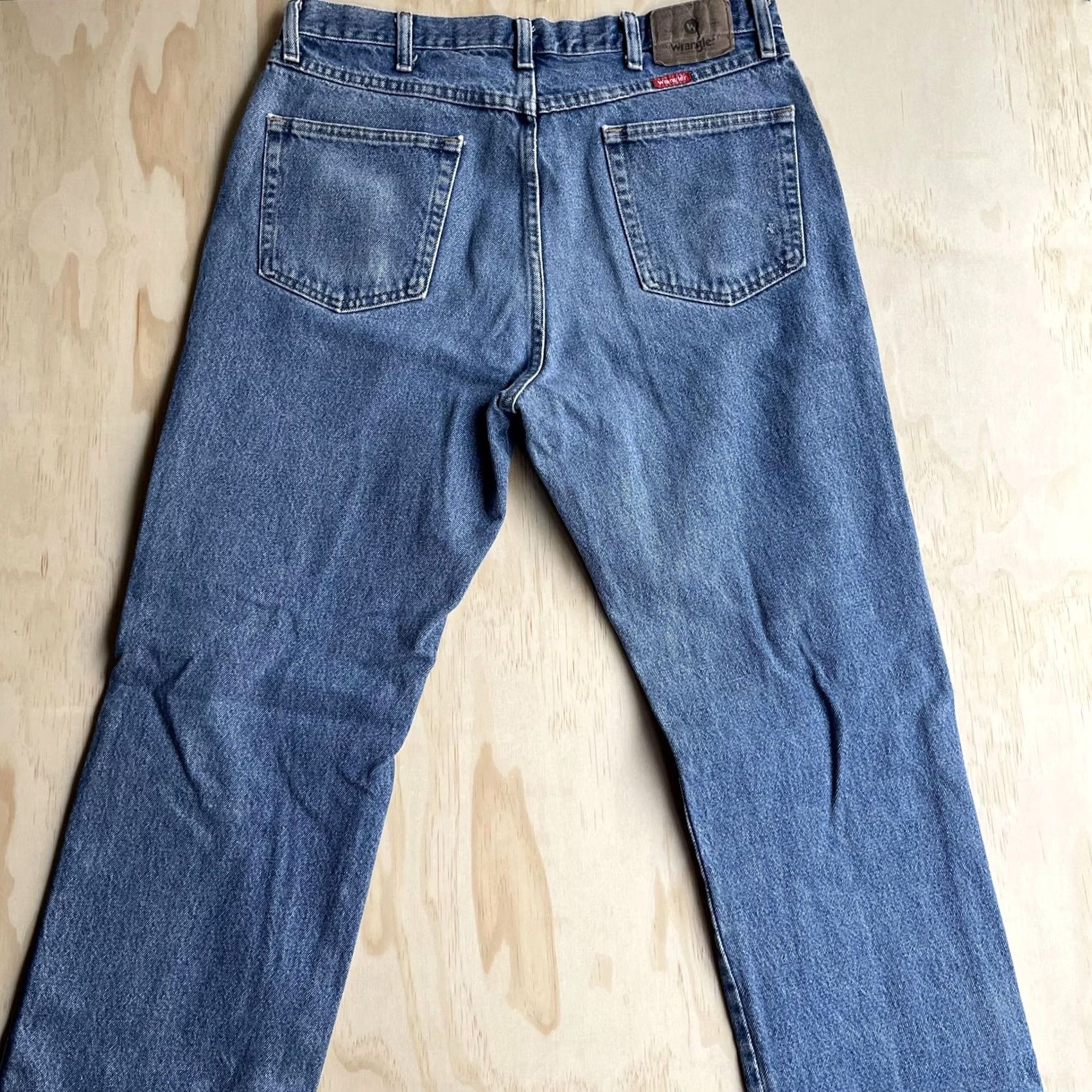 Wrangler Wrangler Jeans Mens 36 Blue Regular Fit 36x33 Wash Denim Straight Leg Casual Size US 36 / EU 52 - 5 Thumbnail
