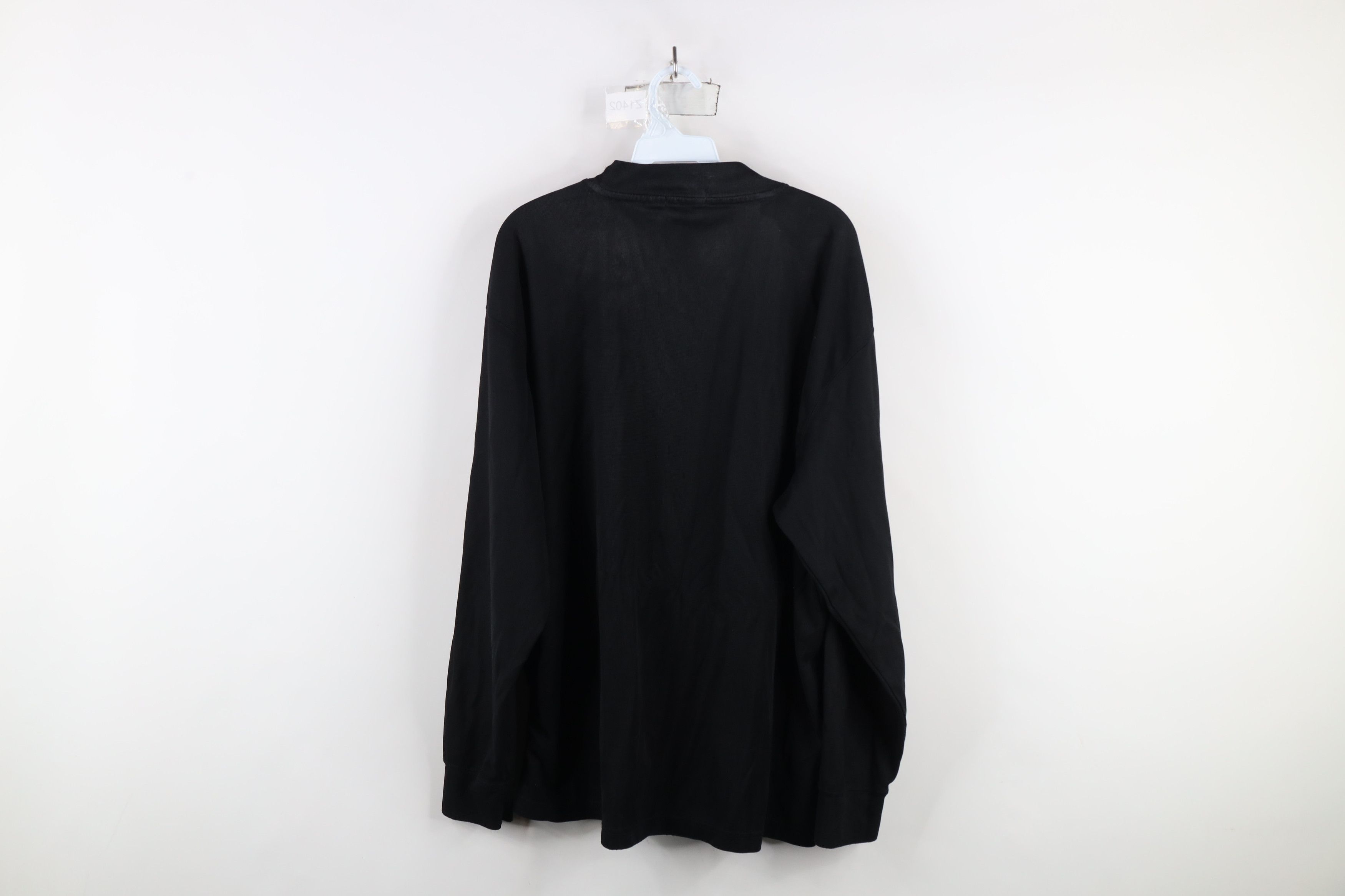 Vintage Vintage 90s Streetwear Mock Neck Long Sleeve T-Shirt Black Size US XL / EU 56 / 4 - 11 Thumbnail