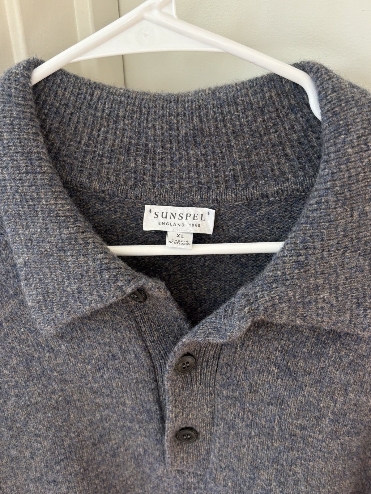 Sunspel Lambswool Polo Shirt Size US XL / EU 56 / 4 - 2 Thumbnail