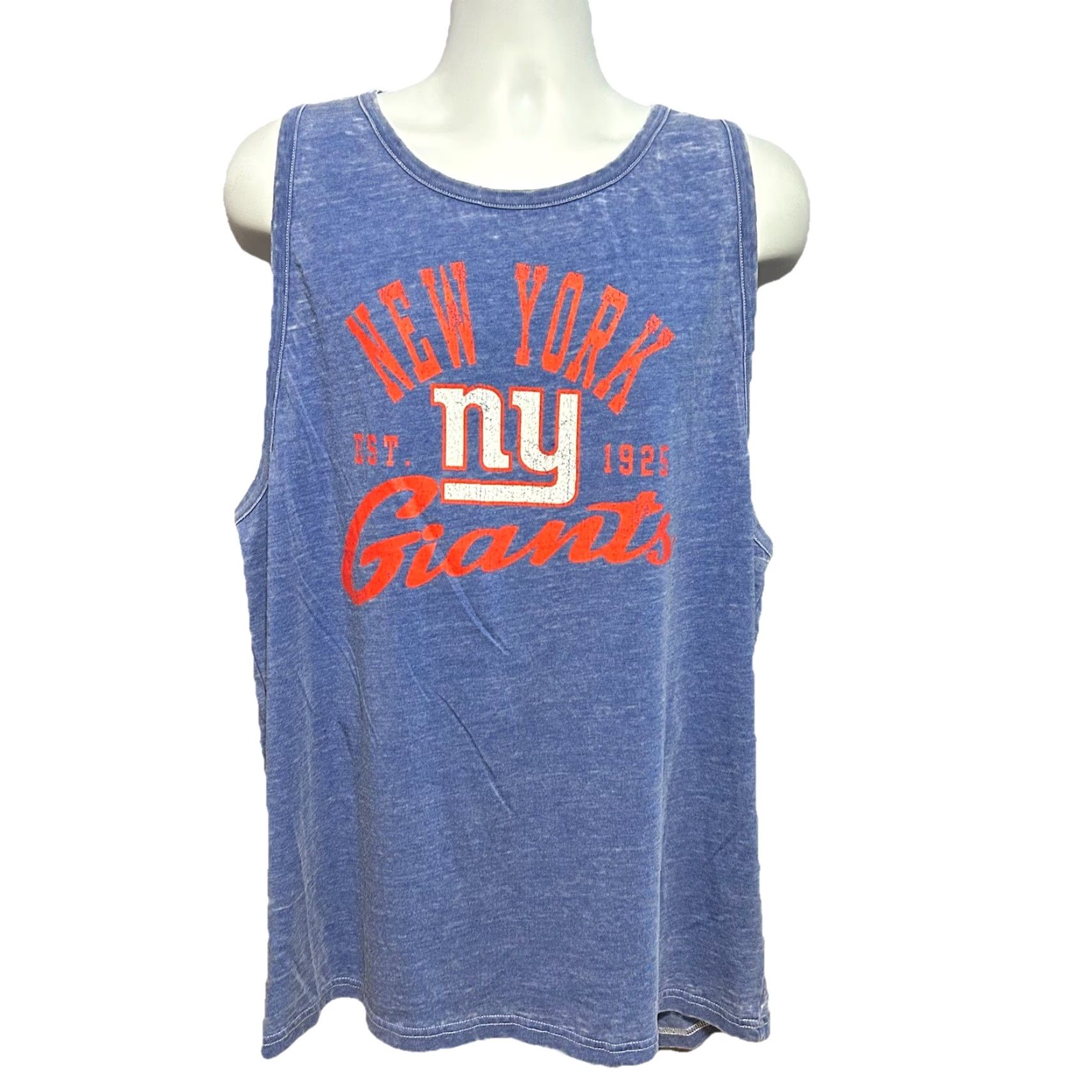 G-III VINTAGE not applicable New York Giants Tank Top Men 2XL Heather Blue Front Graphic G-III Apparel Group Size US XXL / EU 58 / 5 - 2 Thumbnail