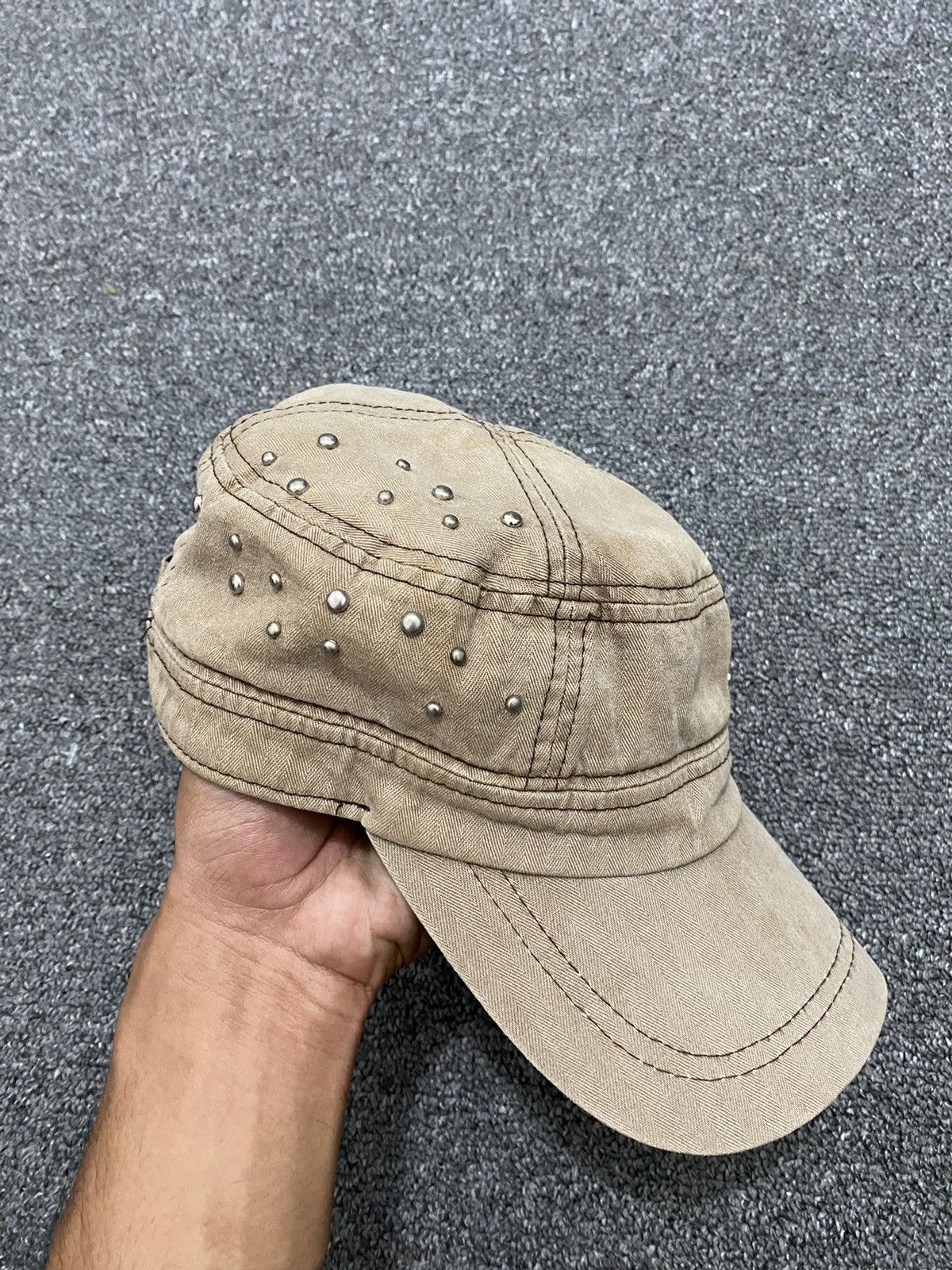 If Six Was Nine × Japanese Brand × Le Grande Bleu (L.G.B.) Unknown Y2K Studded Patrol Cap Size ONE SIZE - 2 Thumbnail