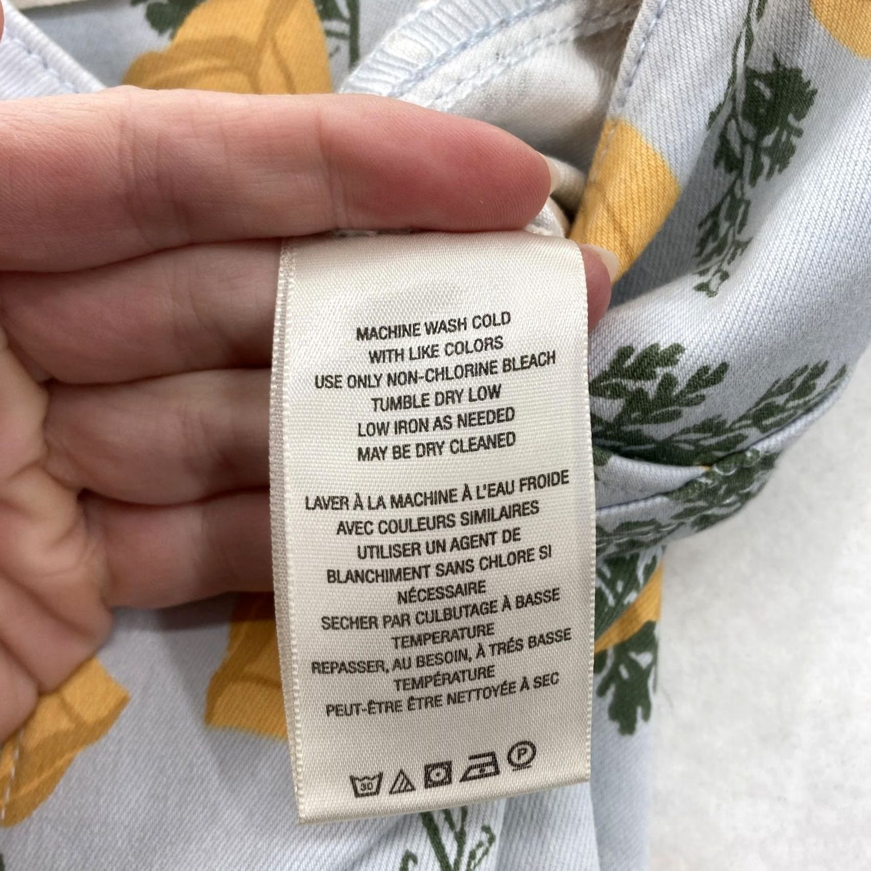 Vintage We The Free Venice Beach Printed Flare Pants Womens 25 Blue Yellow Floral Boho Size 42" / US 20 - 5 Thumbnail