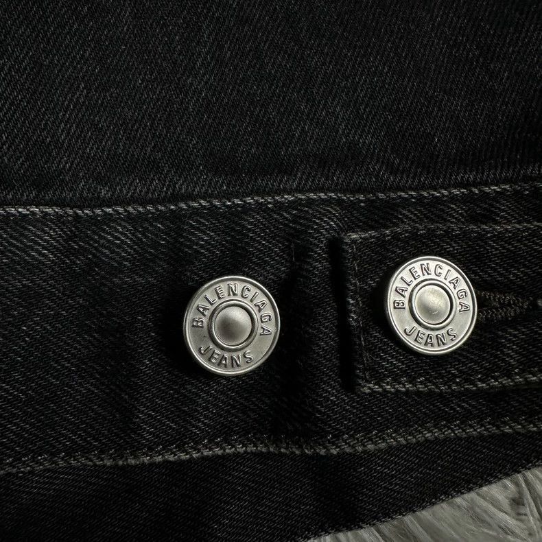 Balenciaga Balenciaga Black Embroidered Denim Jacket Size US M / EU 48-50 / 2 - 7 Thumbnail