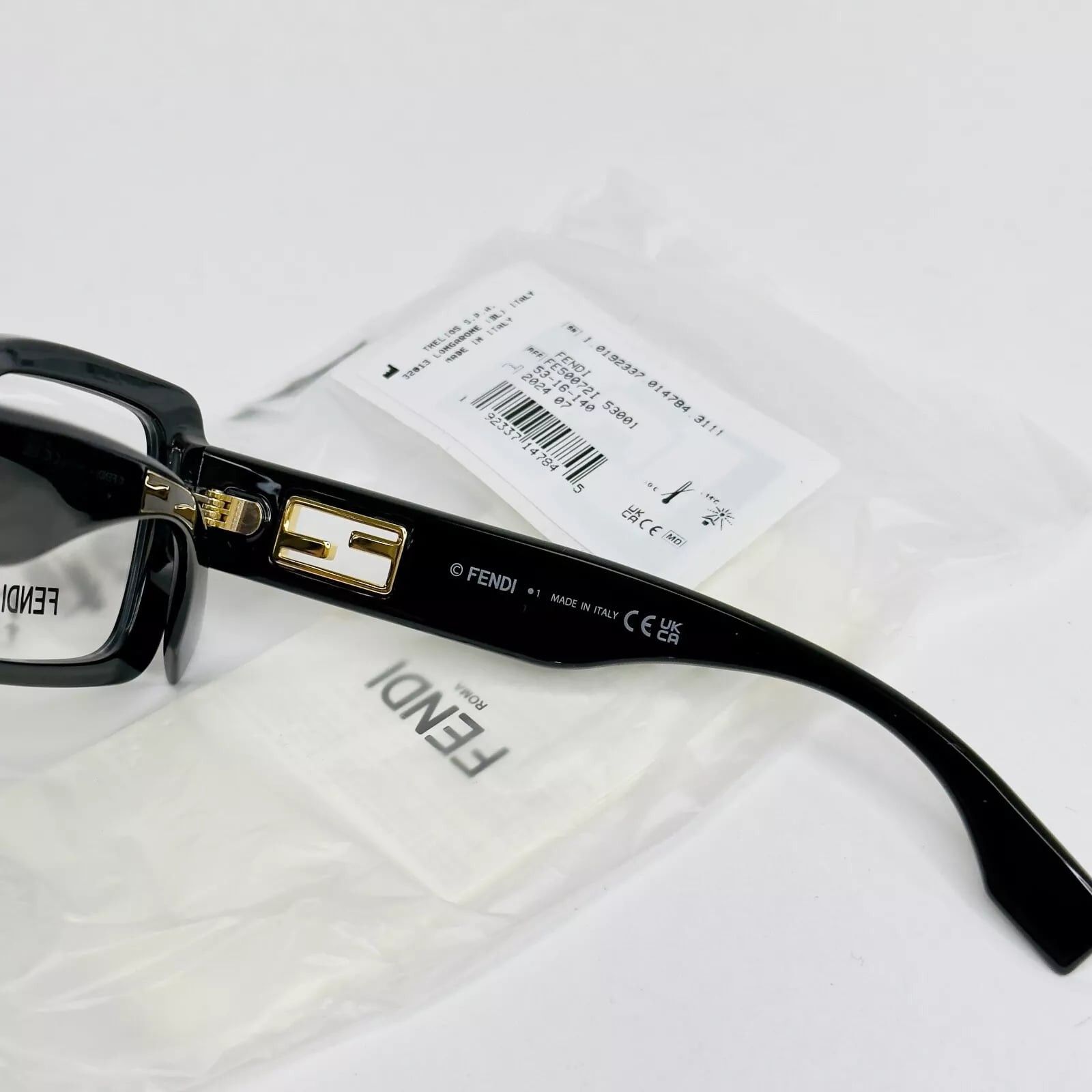 Fendi FENDI BAGUETTE Cut Out 50072 001 Eyeglass Optical FE50072I Size ONE SIZE - 2 Thumbnail