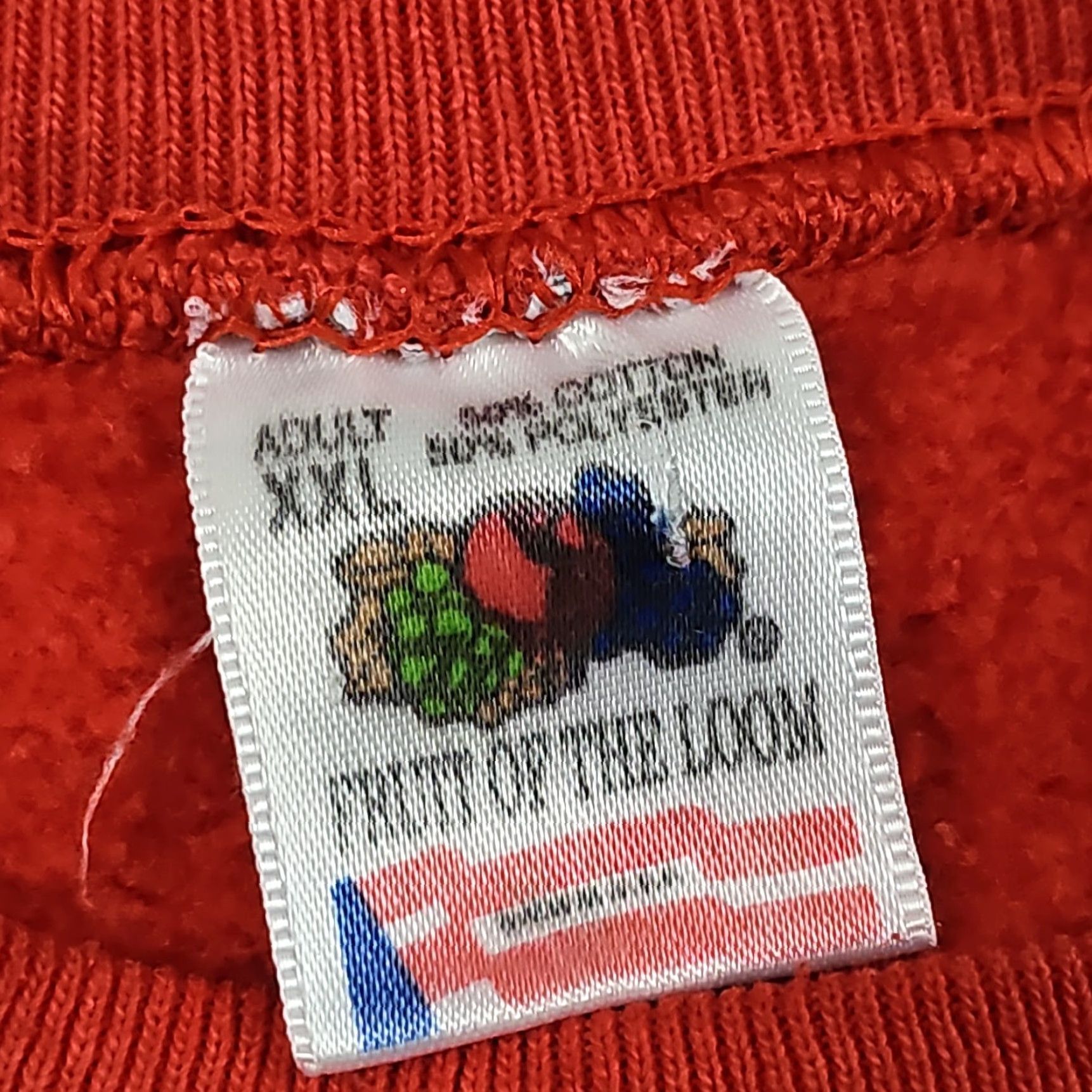 Fruit Of The Loom VINTAGE Fruit of the Loom Sweatshirt Adult XXL Red Crew Neck Pullover Fleece USA Mens 90s Shirt Size US XXL / EU 58 / 5 - 5 Thumbnail