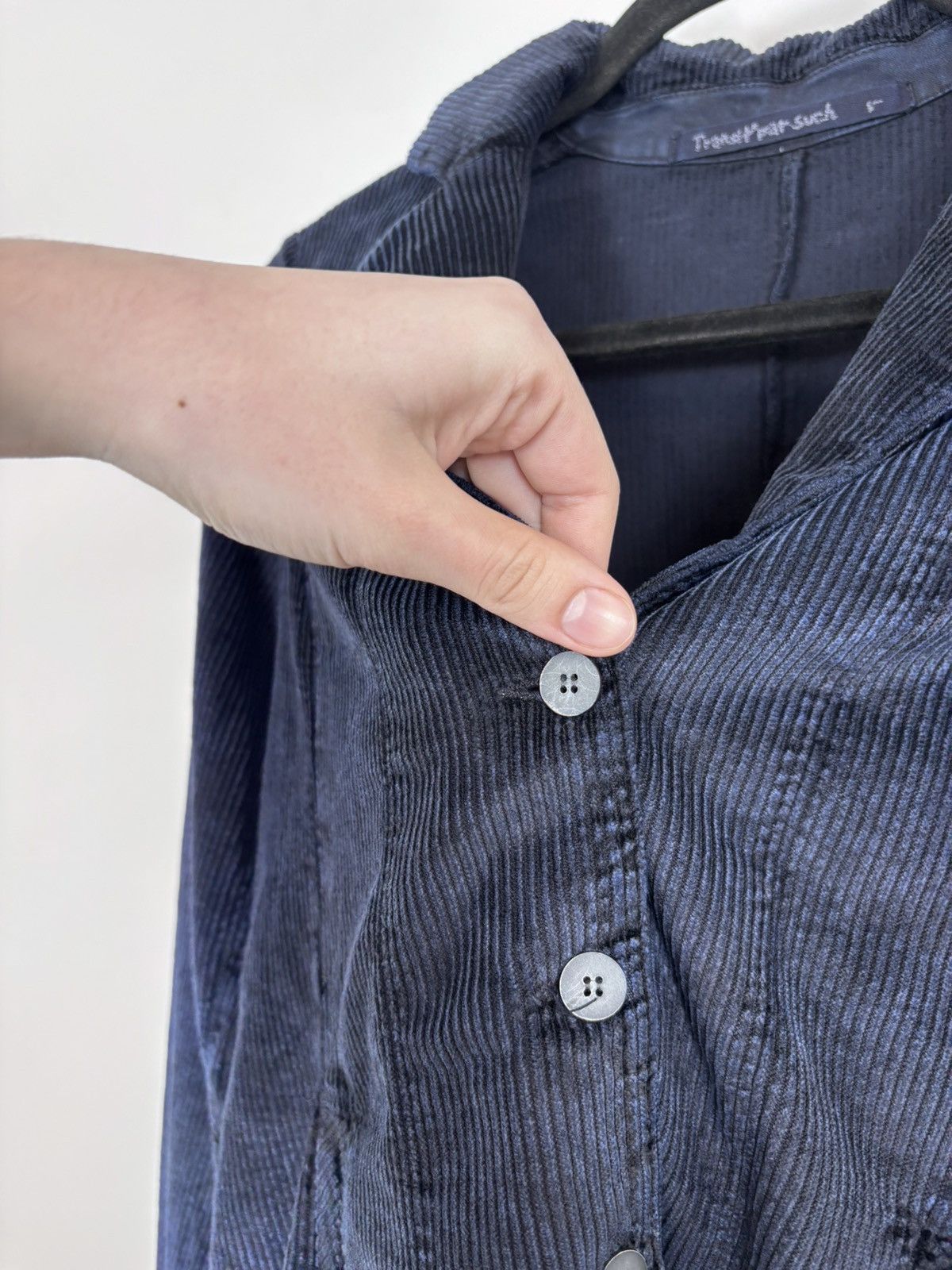 Transit Transit Par Such NWT Women’s Blue Corduroy Blazer Jacket Size L / US 10 / IT 46 - 5 Thumbnail
