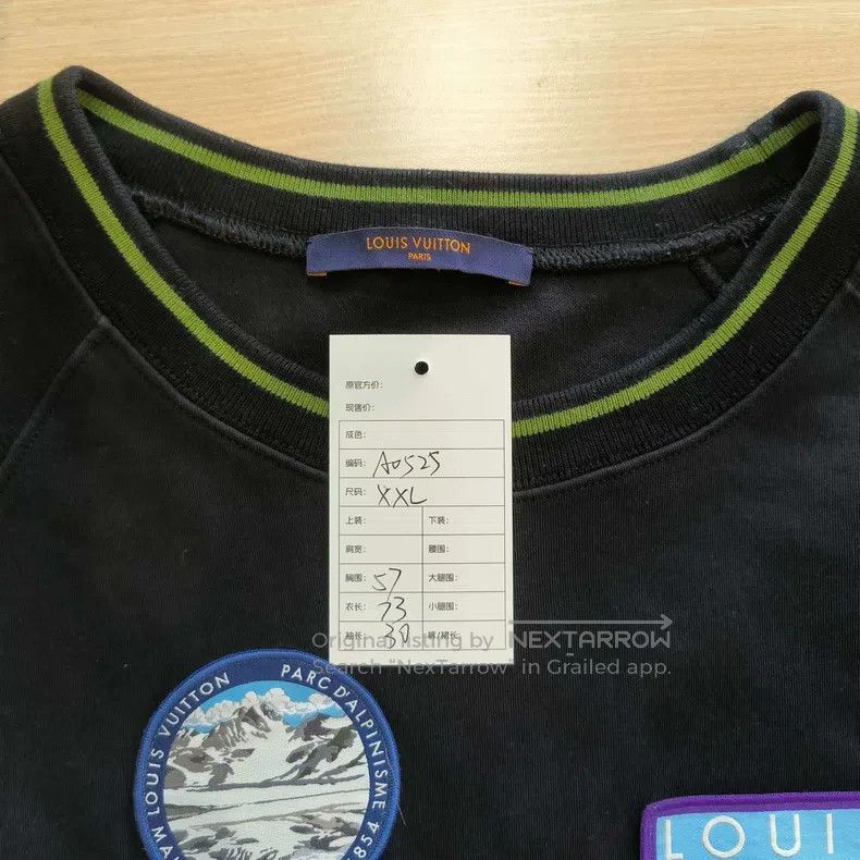 Louis Vuitton Louis Vuitton Black Embroidered Logo Short Sleeve Size US XXL / EU 58 / 5 - 3 Thumbnail