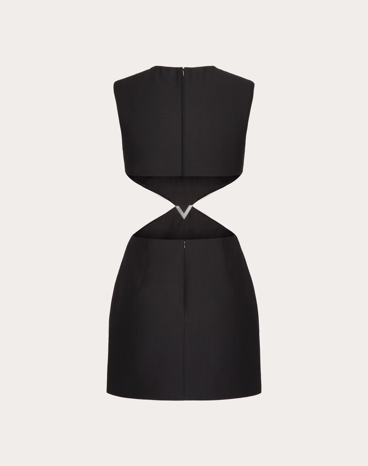 Valentino o1s1wg110525 Crepe Couture Short Dress in Black Size M / US 6-8 / IT 42-44 - 2 Thumbnail