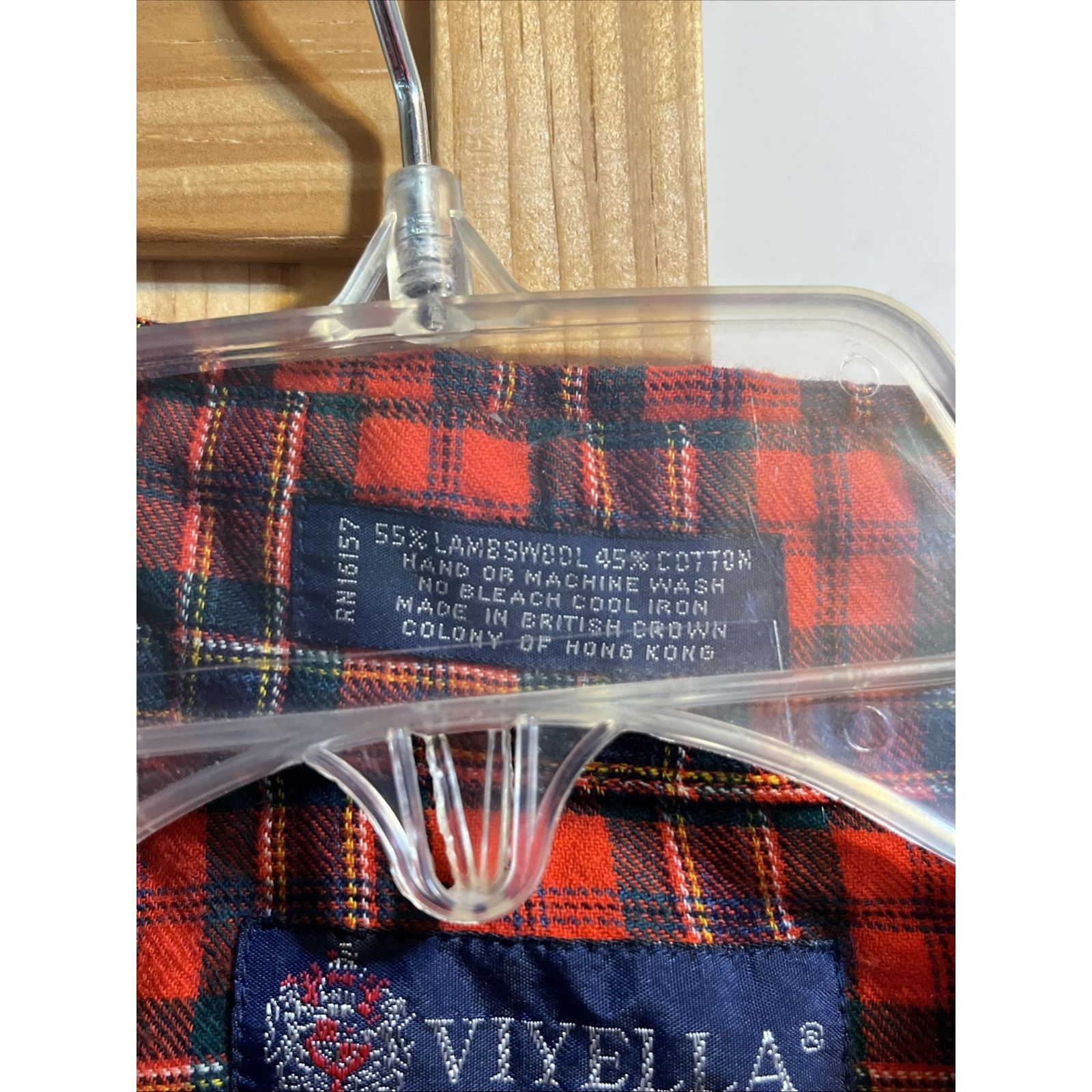 Viyella Viyella Vintage Wool Cotton Blend Shirt Mens L Red Plaid LS Size US L / EU 52-54 / 3 - 4 Thumbnail