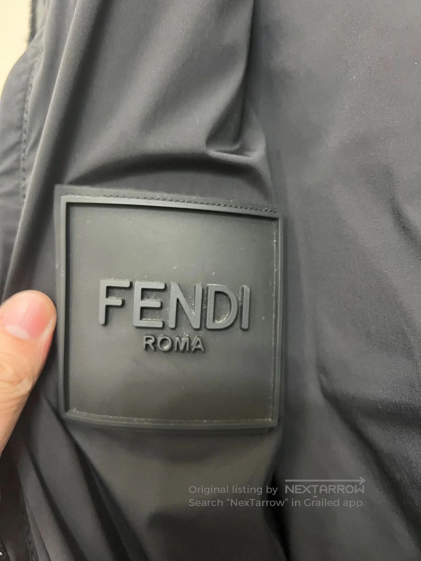 Fendi fendi black hooded jacket with logo design. Size US L / EU 52-54 / 3 - 2 Thumbnail