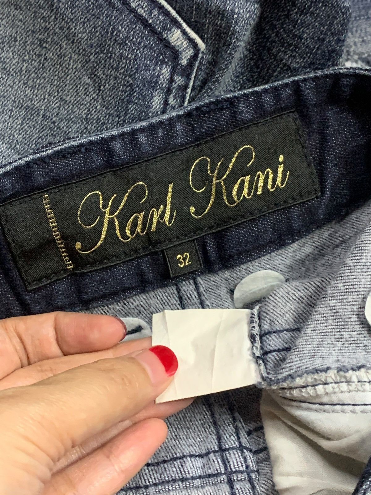 Japanese Brand × Karl Kani Vintage Japanese Karl Kani Faded Rip Slim Distressed Jeans Size US 32 / EU 48 - 12 Thumbnail