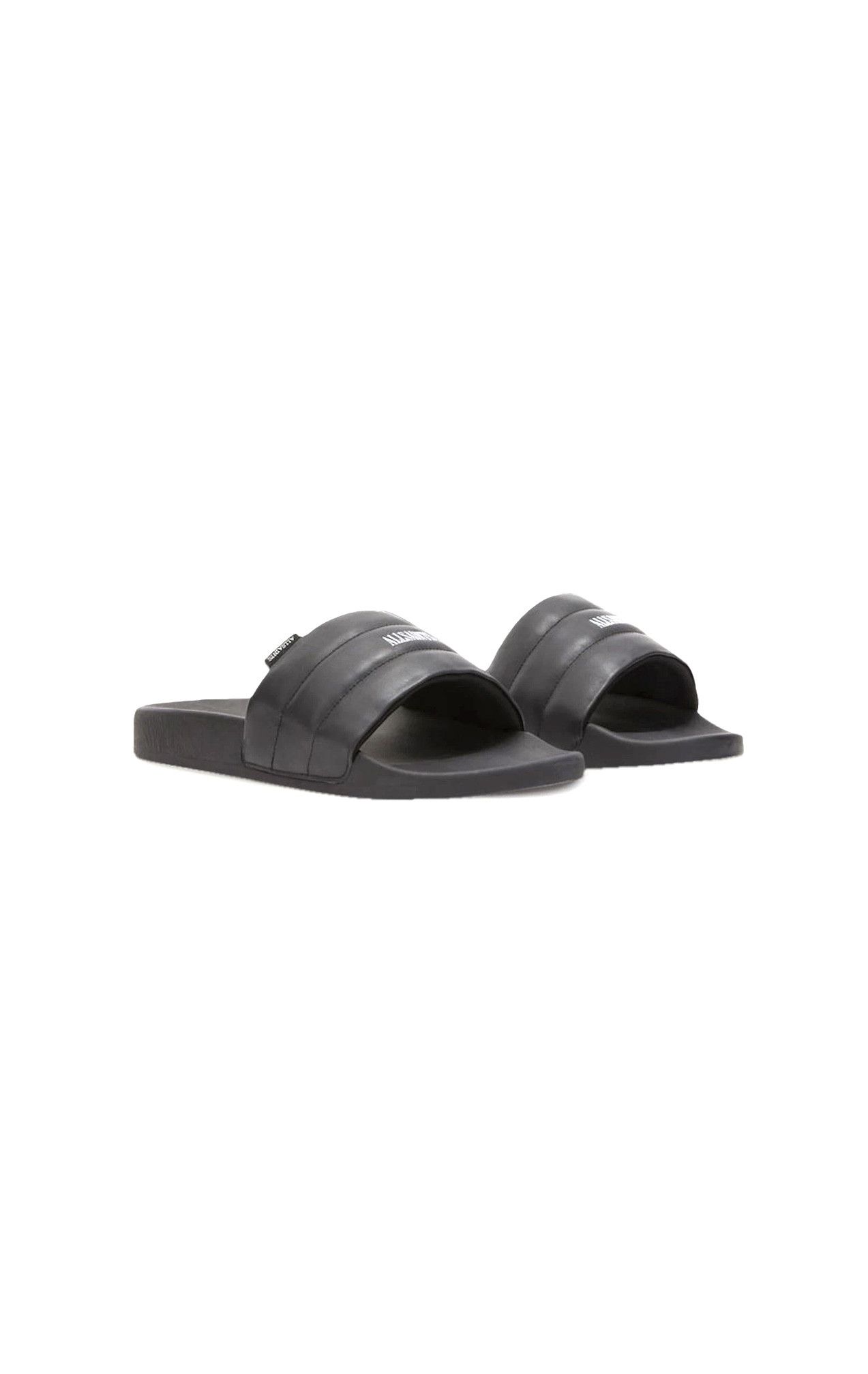 Allsaints NEW, ALLSAINTS SHELL LEATHER SLIDES / SANDALS Size US 12 / EU 45 - 7 Thumbnail